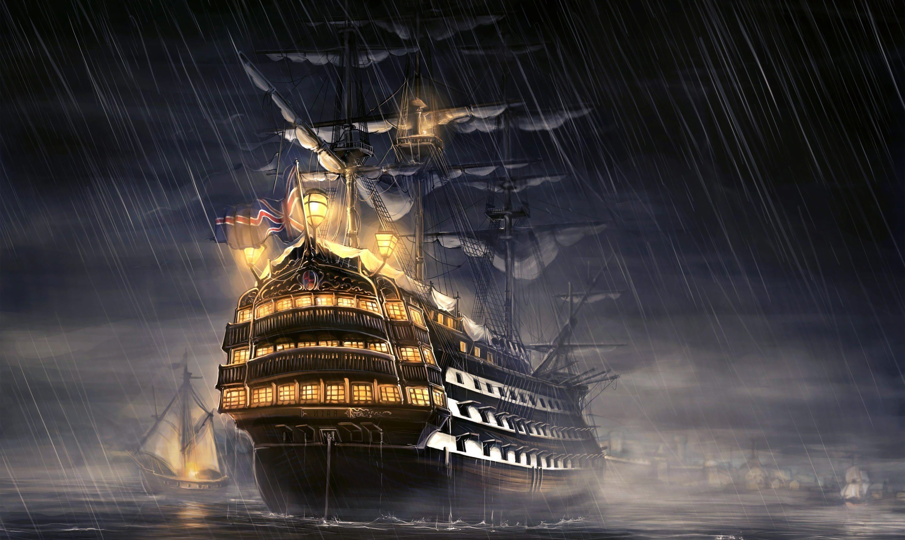 ship, artist, artwork, digital art, hd, 4k, HD Wallpaper