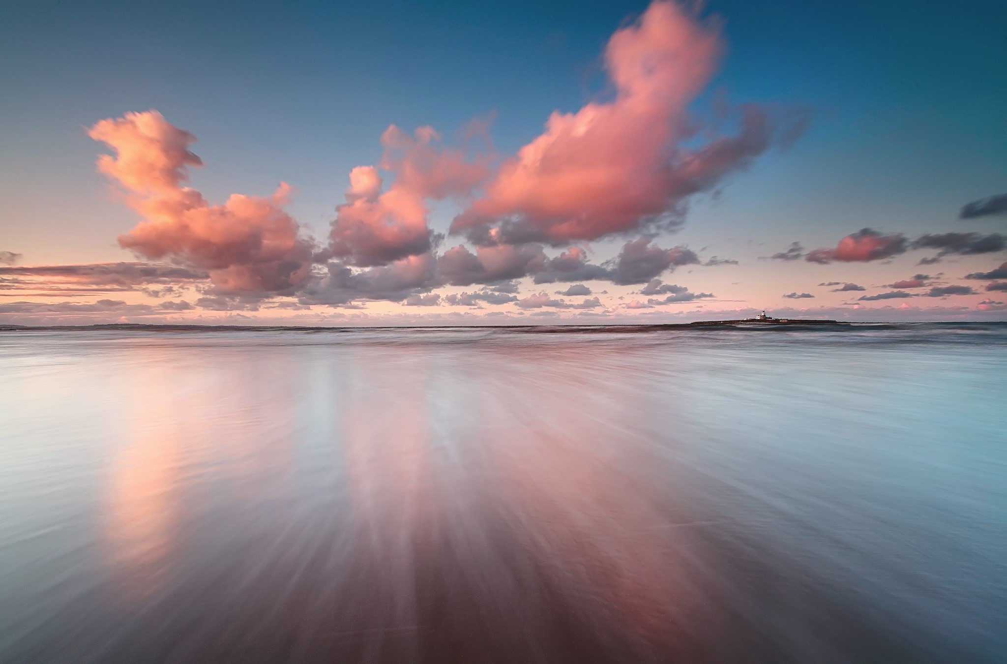 nature, sea, clouds, sky, hd, colorful, HD Wallpaper