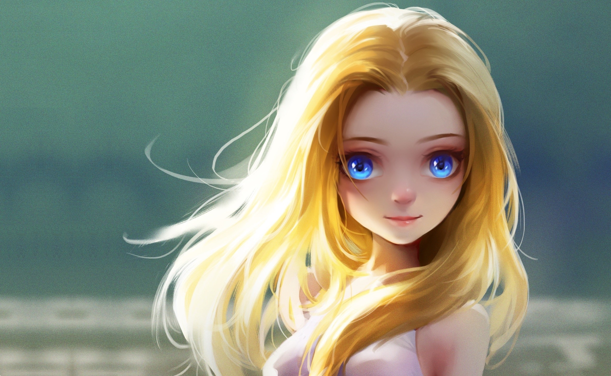 blonde, artist, artwork, digital art, hd, HD Wallpaper