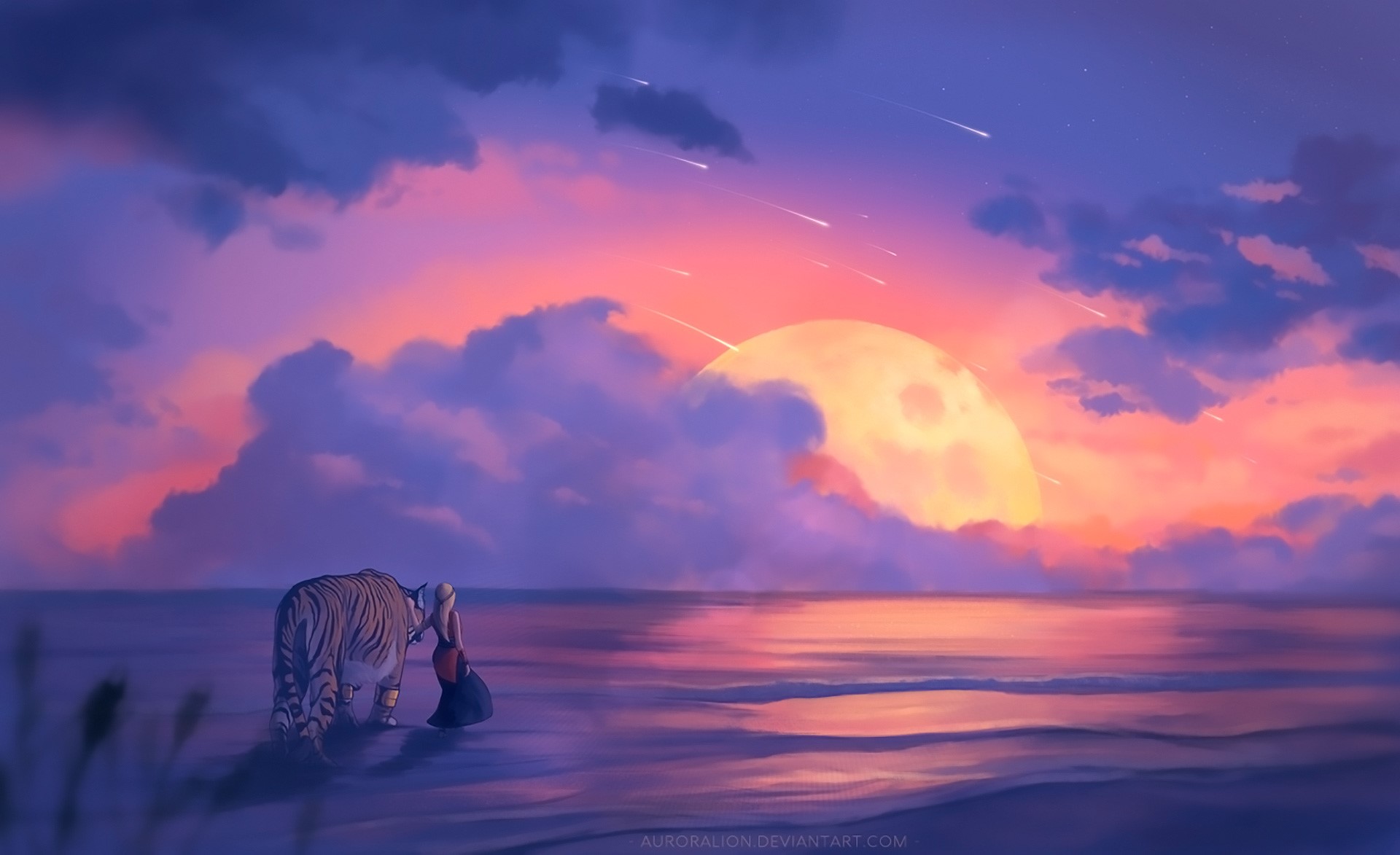 artist, artwork, dreamy, digital art, hd, lion, deviantart, HD Wallpaper