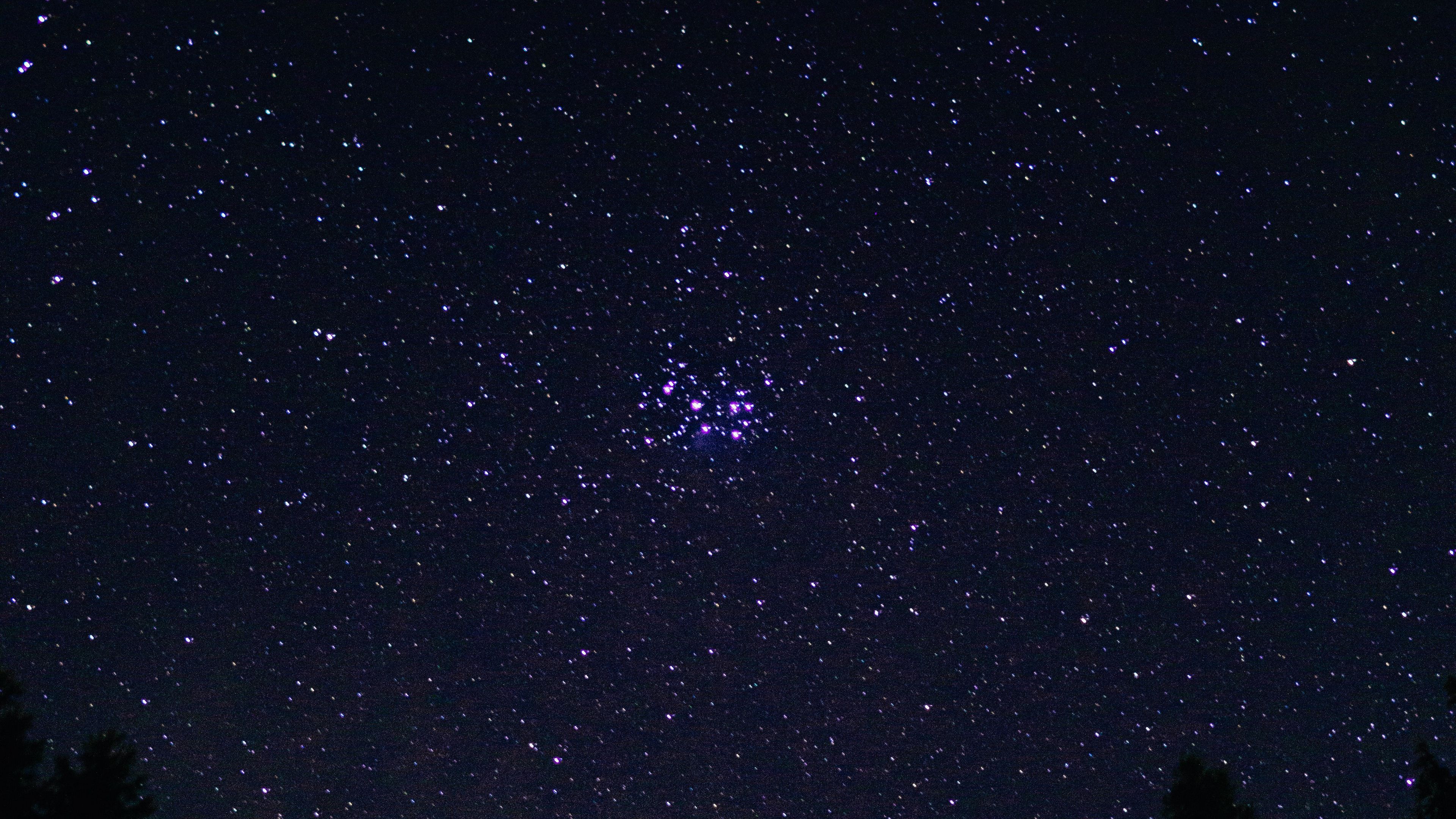 night, sky, stars, dark, darkness, 4k, HD Wallpaper