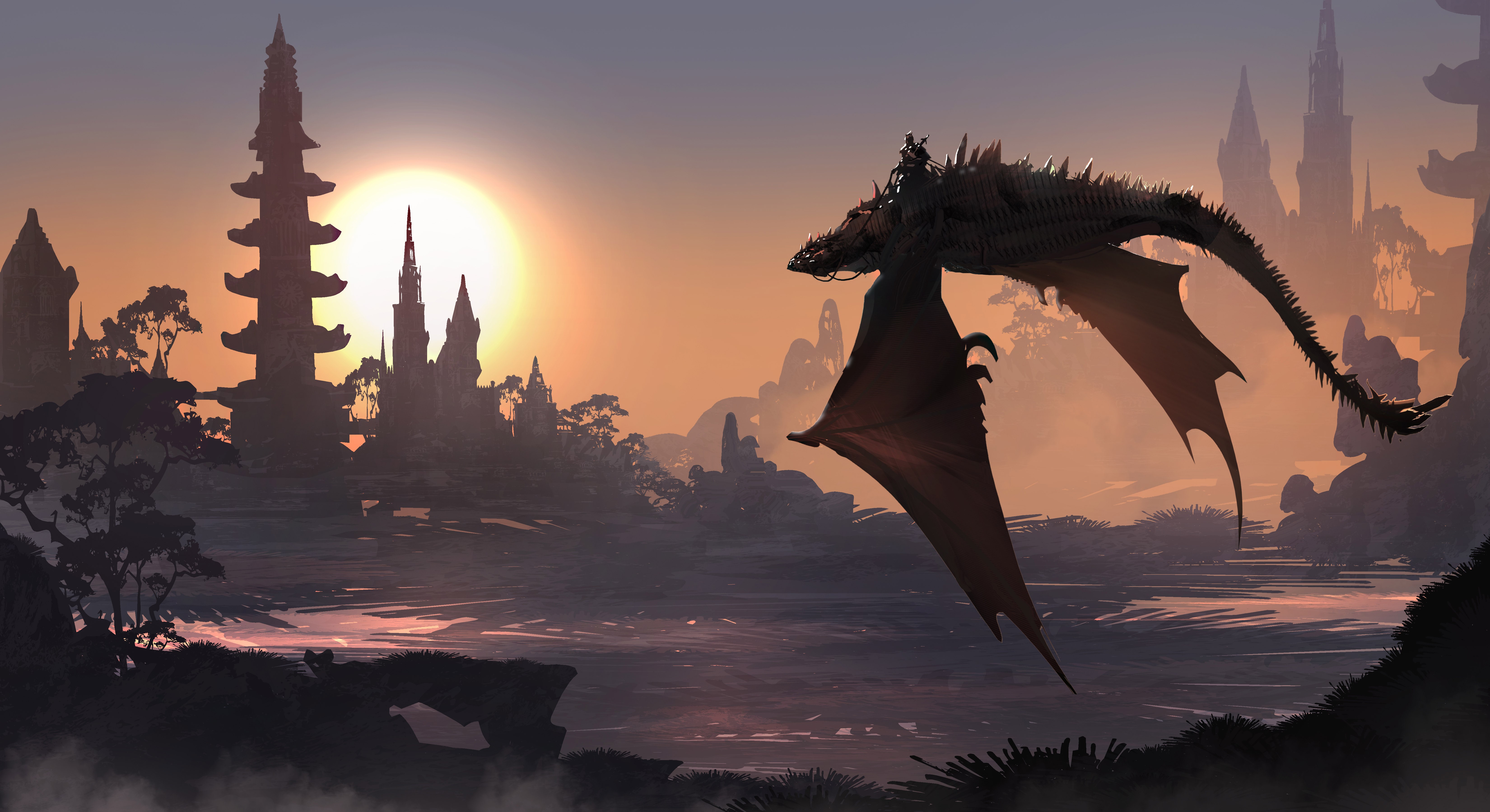 dragon, fantasy, artwork, hd, 4k, 5k, HD Wallpaper
