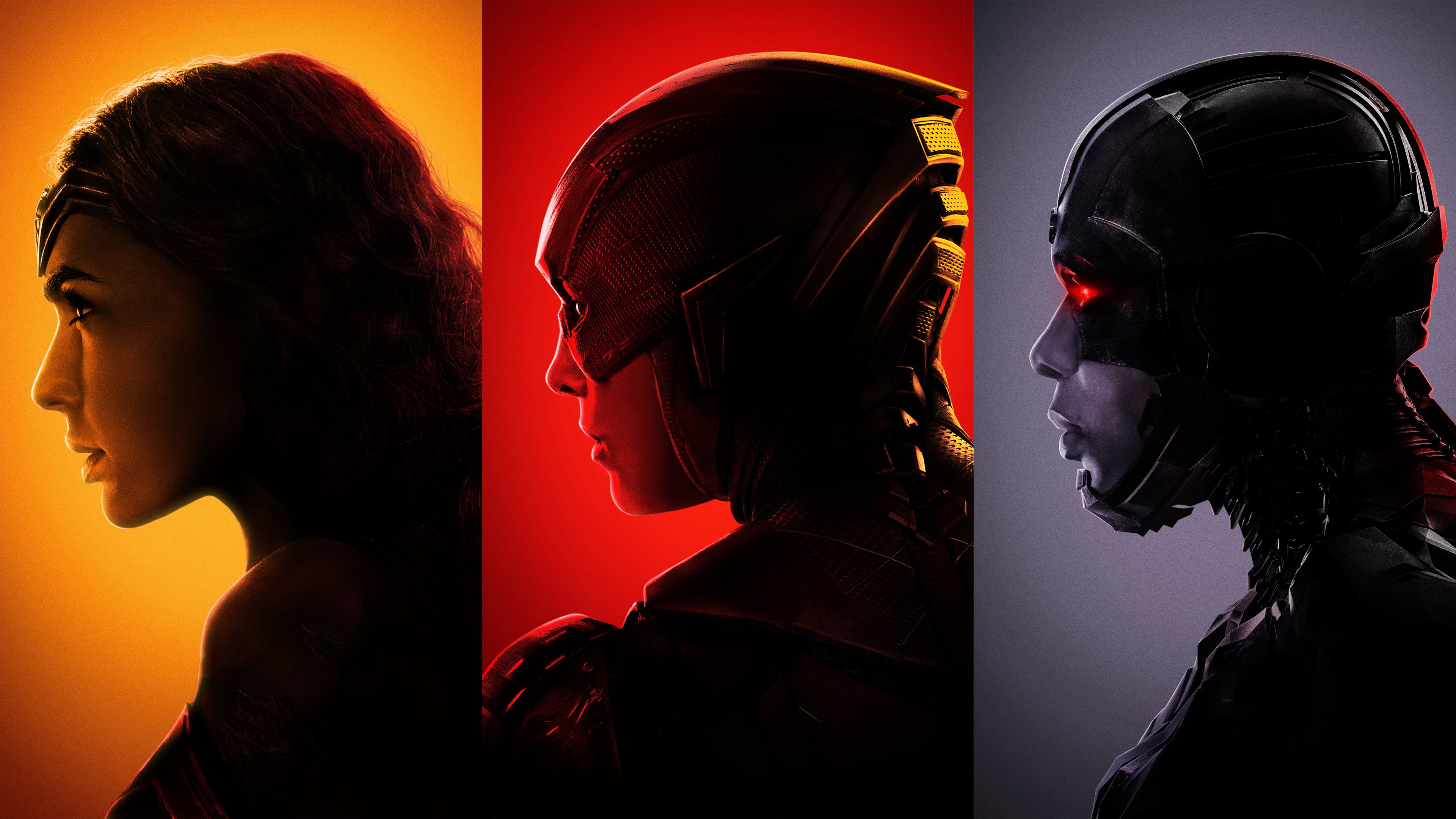 justice league, wonder woman, flash, cyborg, 2017 movies, hd, 4k, HD Wallpaper