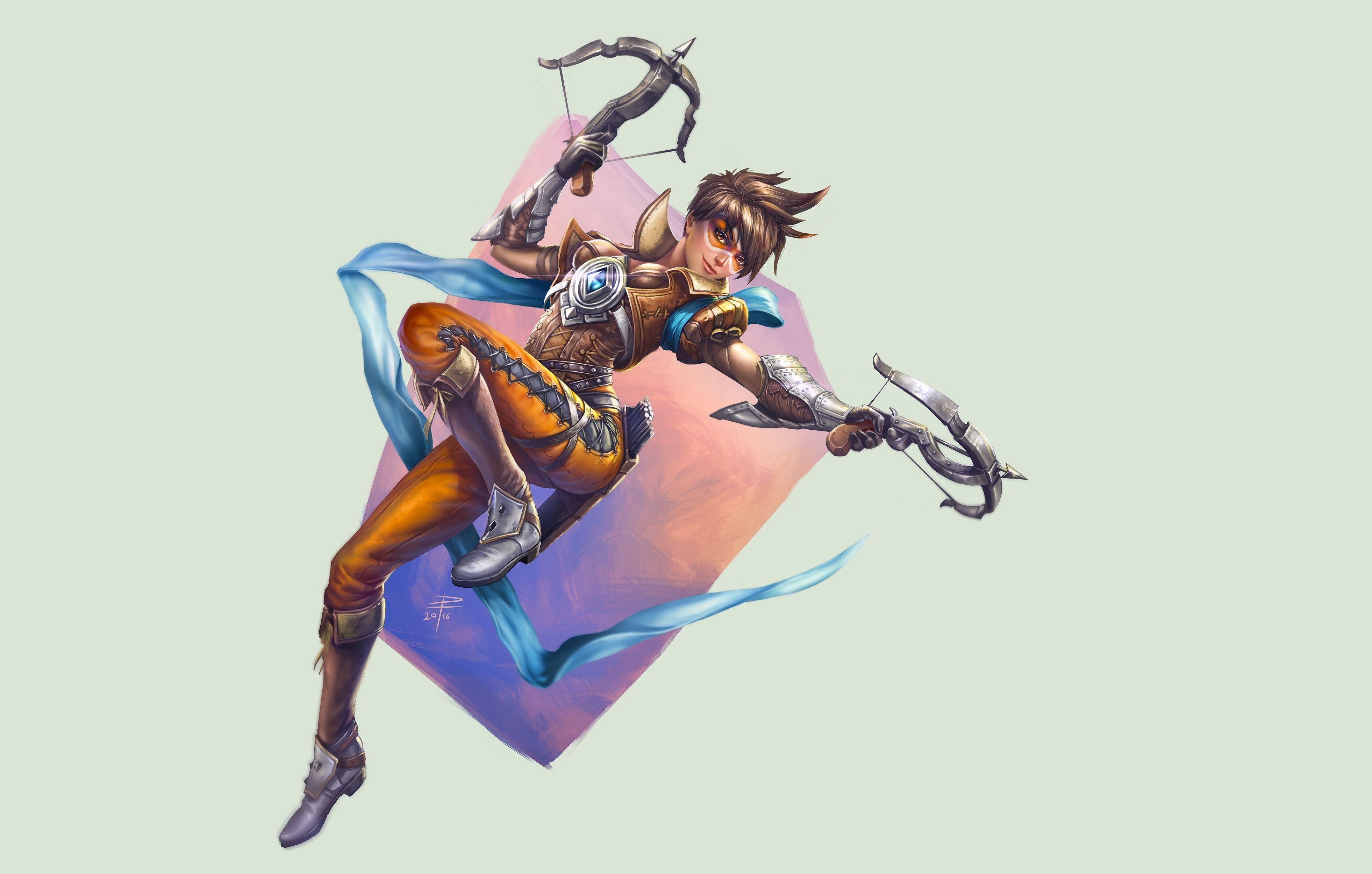 tracer overwatch, overwatch, games, xbox games, ps games, pc games, 2016 games, hd, artwork, artist, digital art, 4k, HD Wallpaper