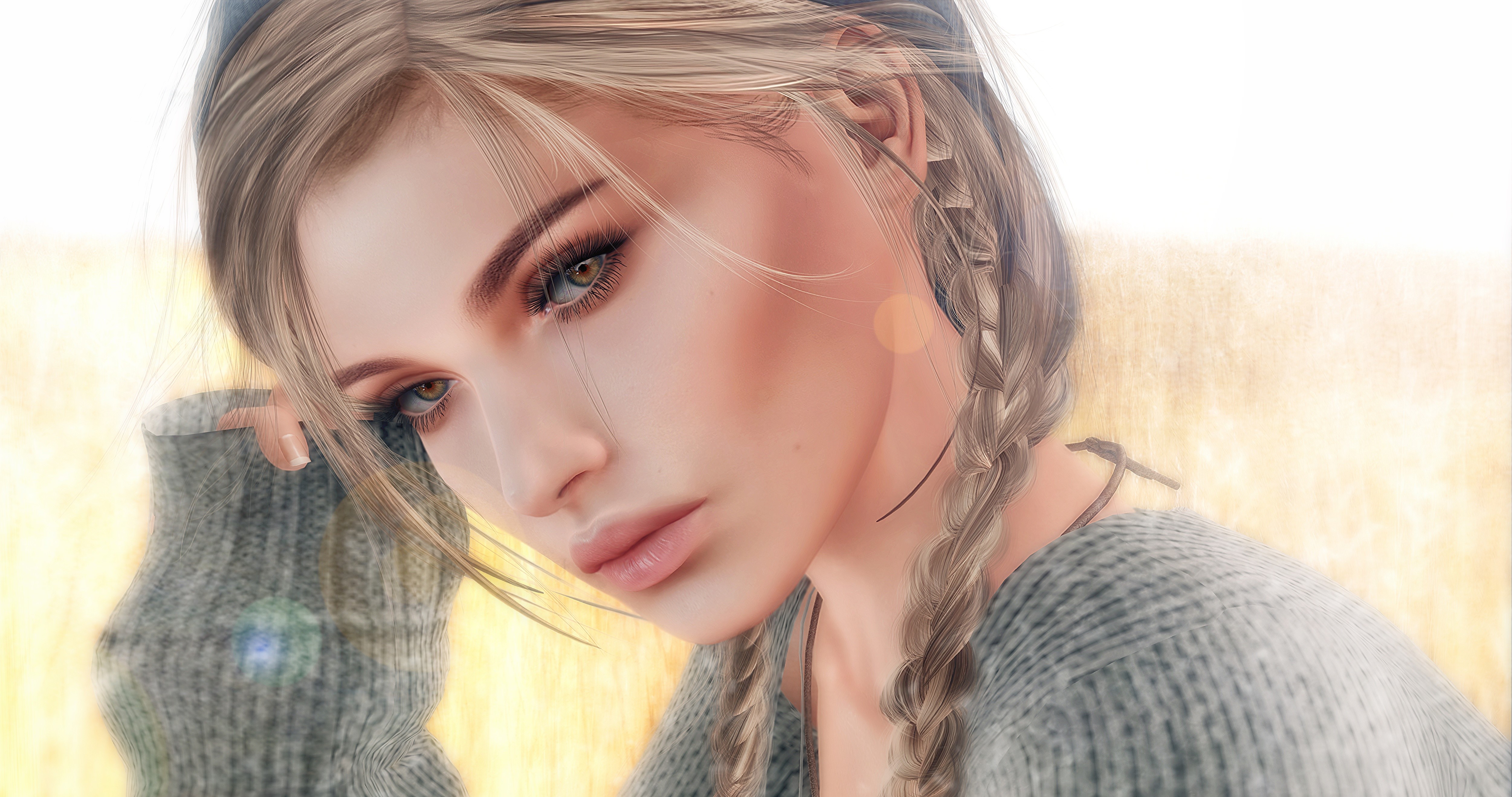 blonde, artist, girls, artwork, hd, digital art, fantasy girls, 4k, HD Wallpaper