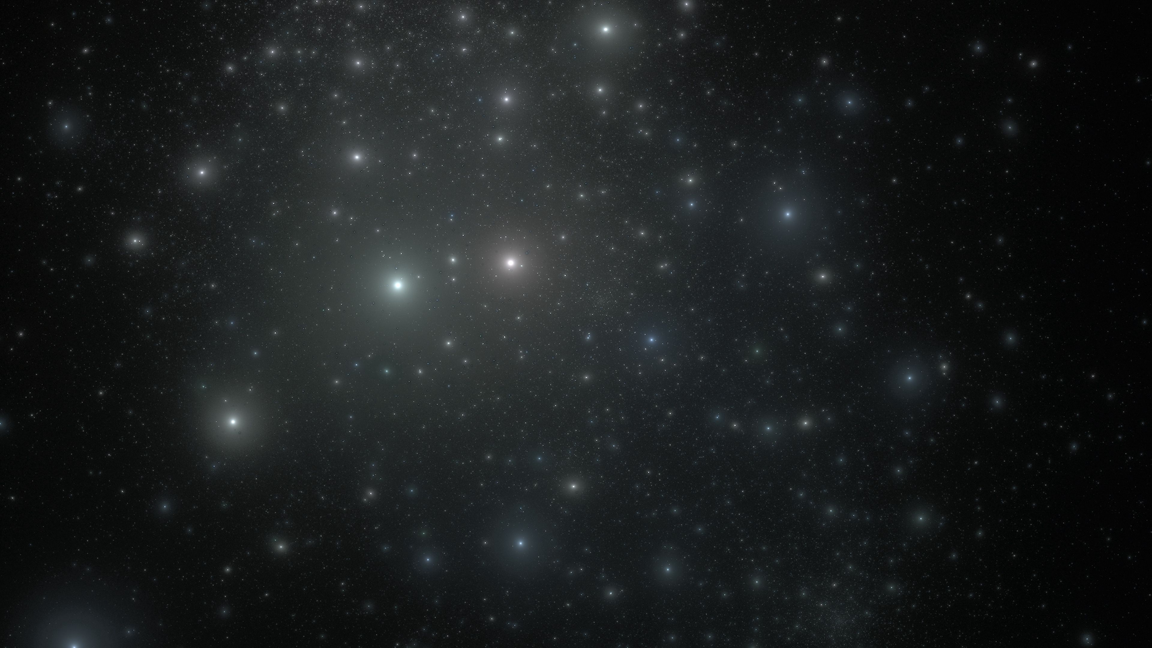 abstraction, nebula, glare, light, bw, 4k, HD Wallpaper