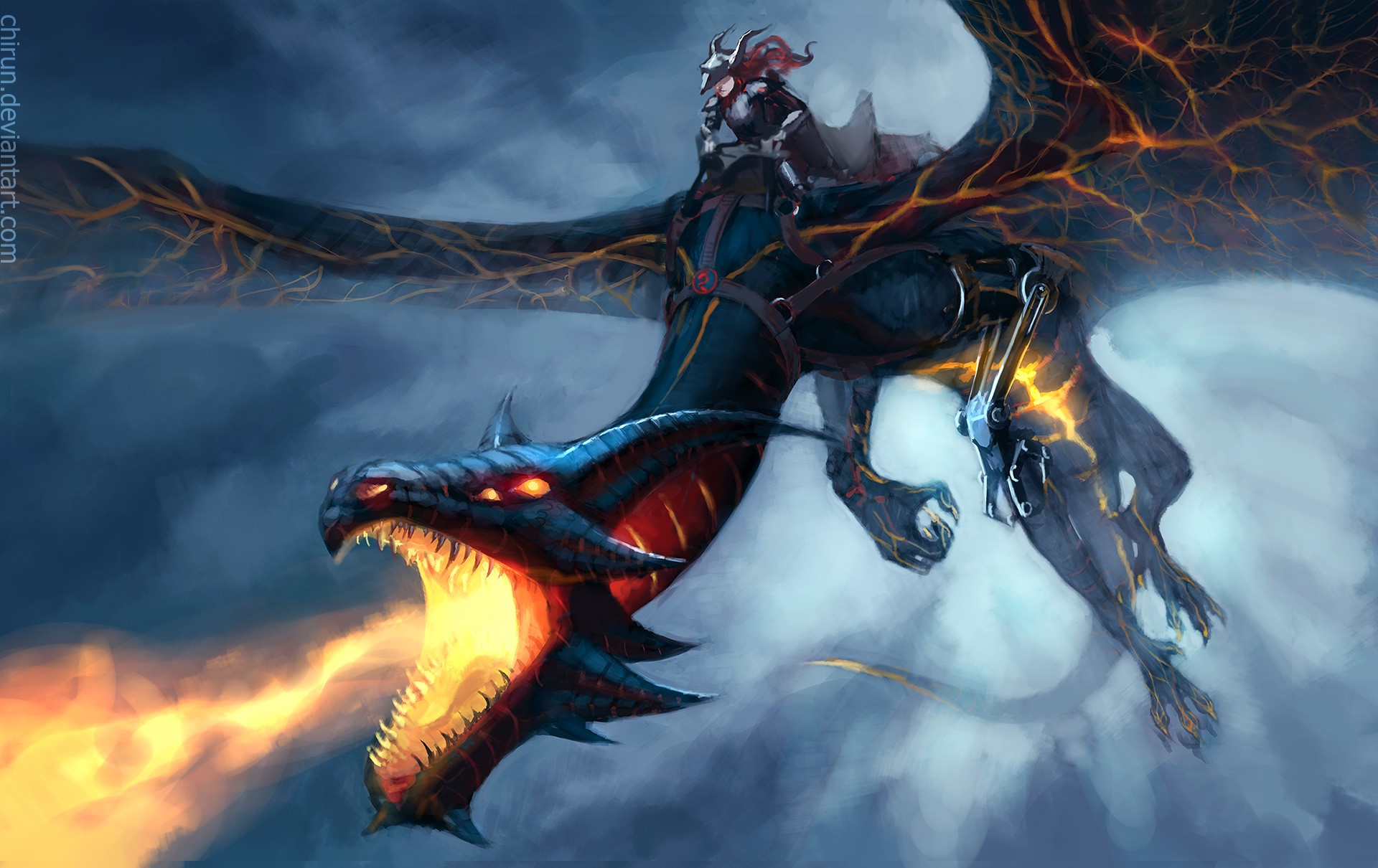 dragon, artist, artwork, digital art, hd, deviantart, HD Wallpaper