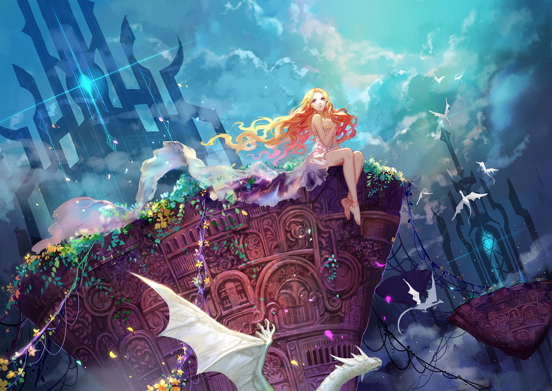 fantasy girls, anime, artwork, artist, digital art, hd, HD Wallpaper