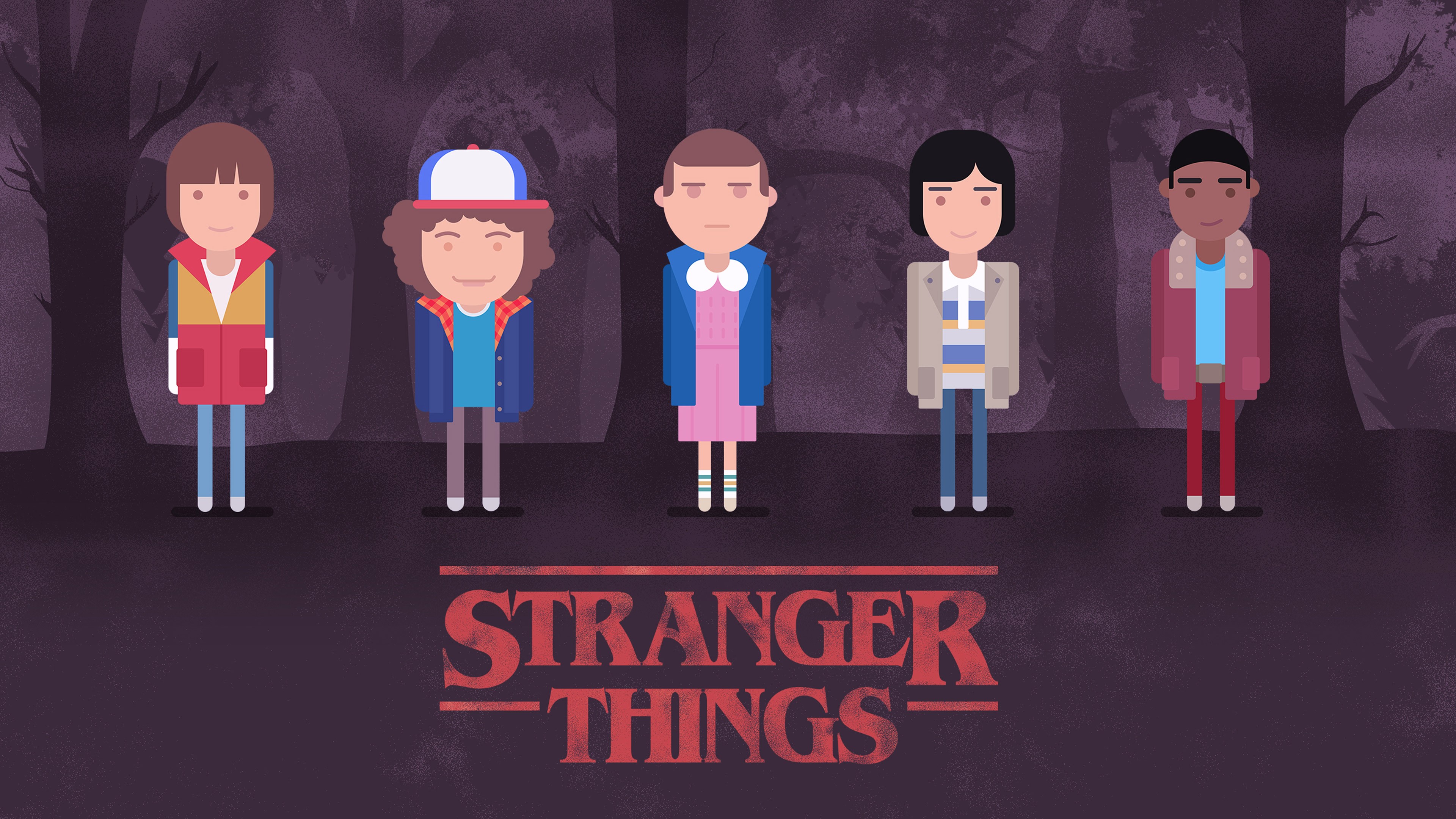 stranger things, tv shows, hd, 4k, minimalism, artist, digital art, eleven stranger things, HD Wallpaper