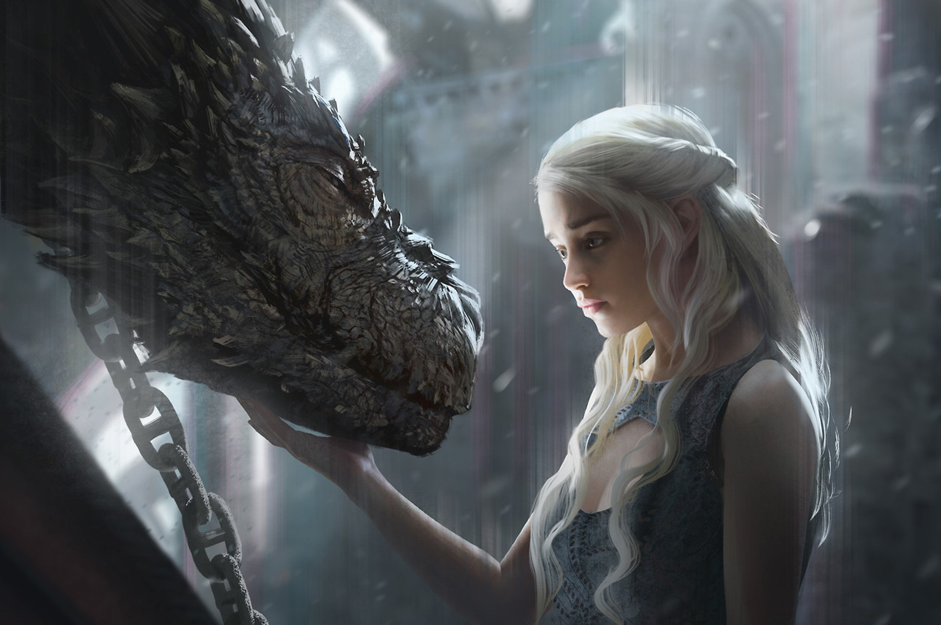game of thrones, daenerys targaryen, dragon, artwork, artist, digital art, hd, HD Wallpaper