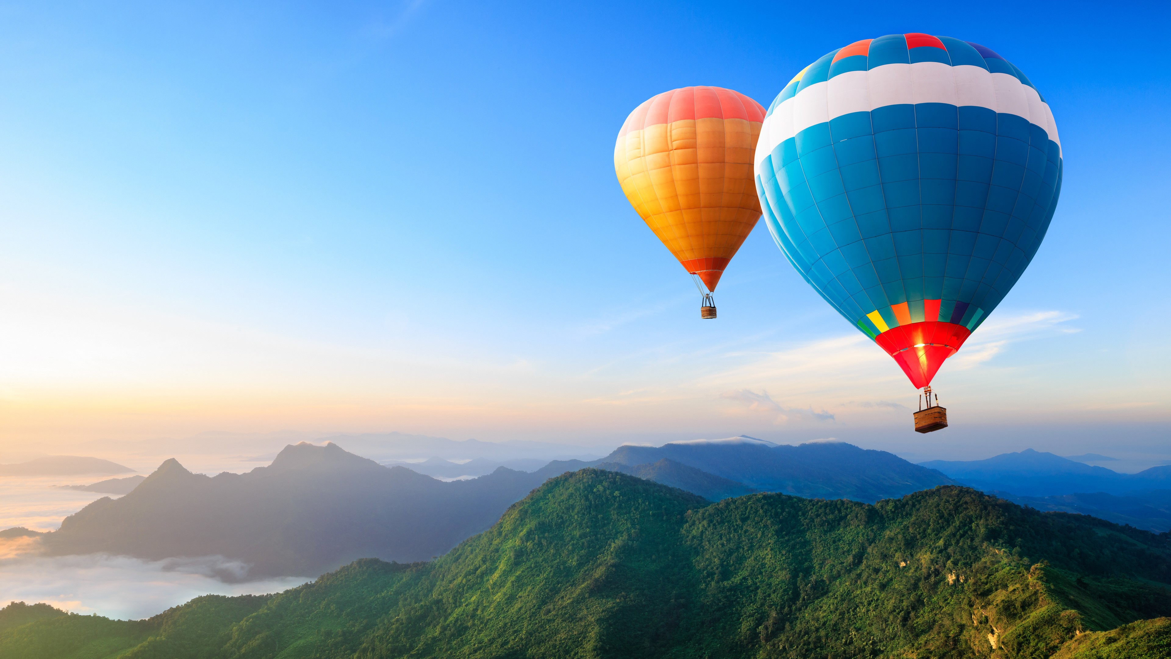 air balloon, nature, colorful, 4k, hd, HD Wallpaper