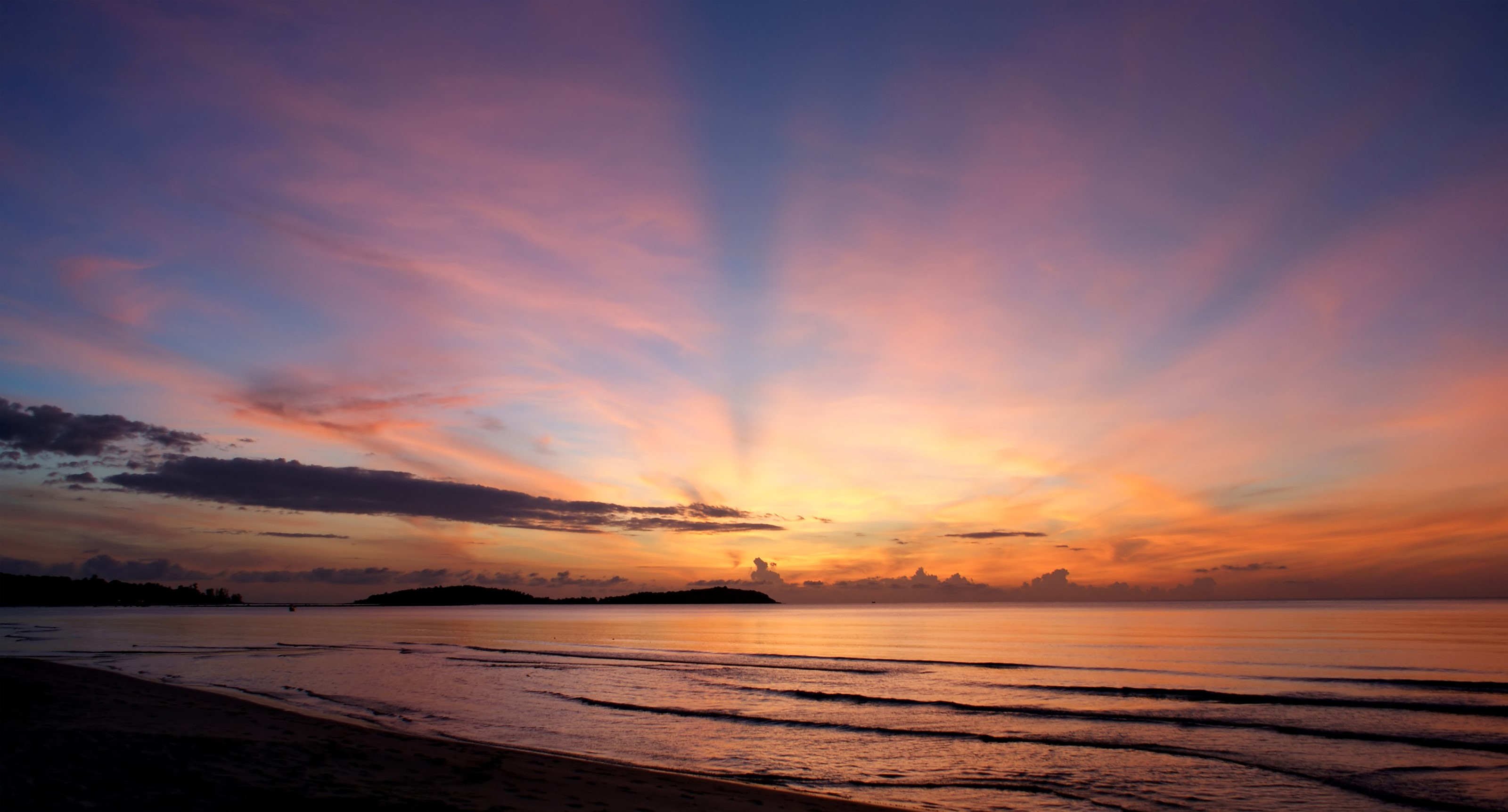 ocean, nature, sunrise, hd, 4k, HD Wallpaper