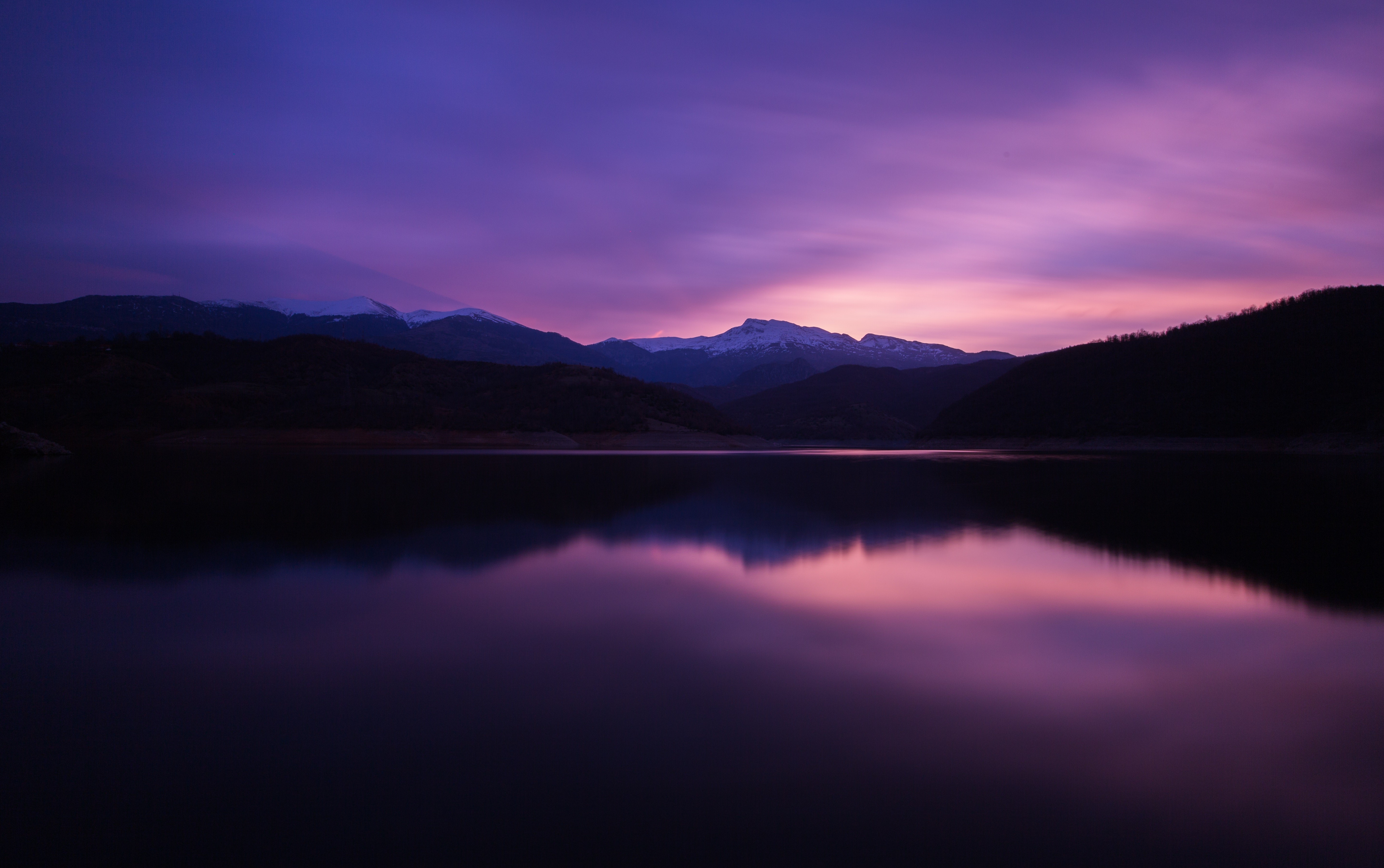 mountains, lake, night, reflection, 4k, 5k, hd, nature, HD Wallpaper