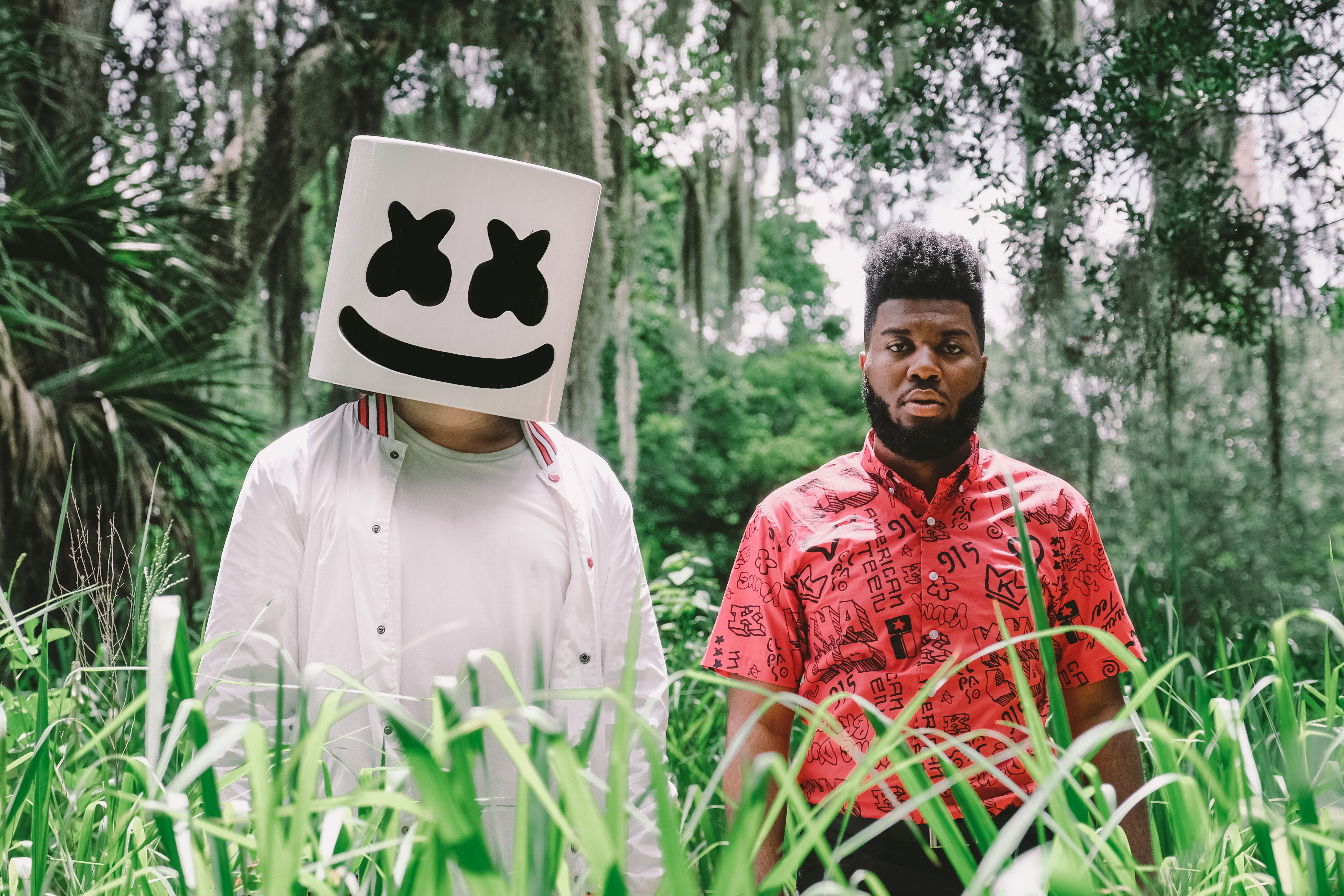 marshmello, music, 4k, 5k, hd, khalid, HD Wallpaper
