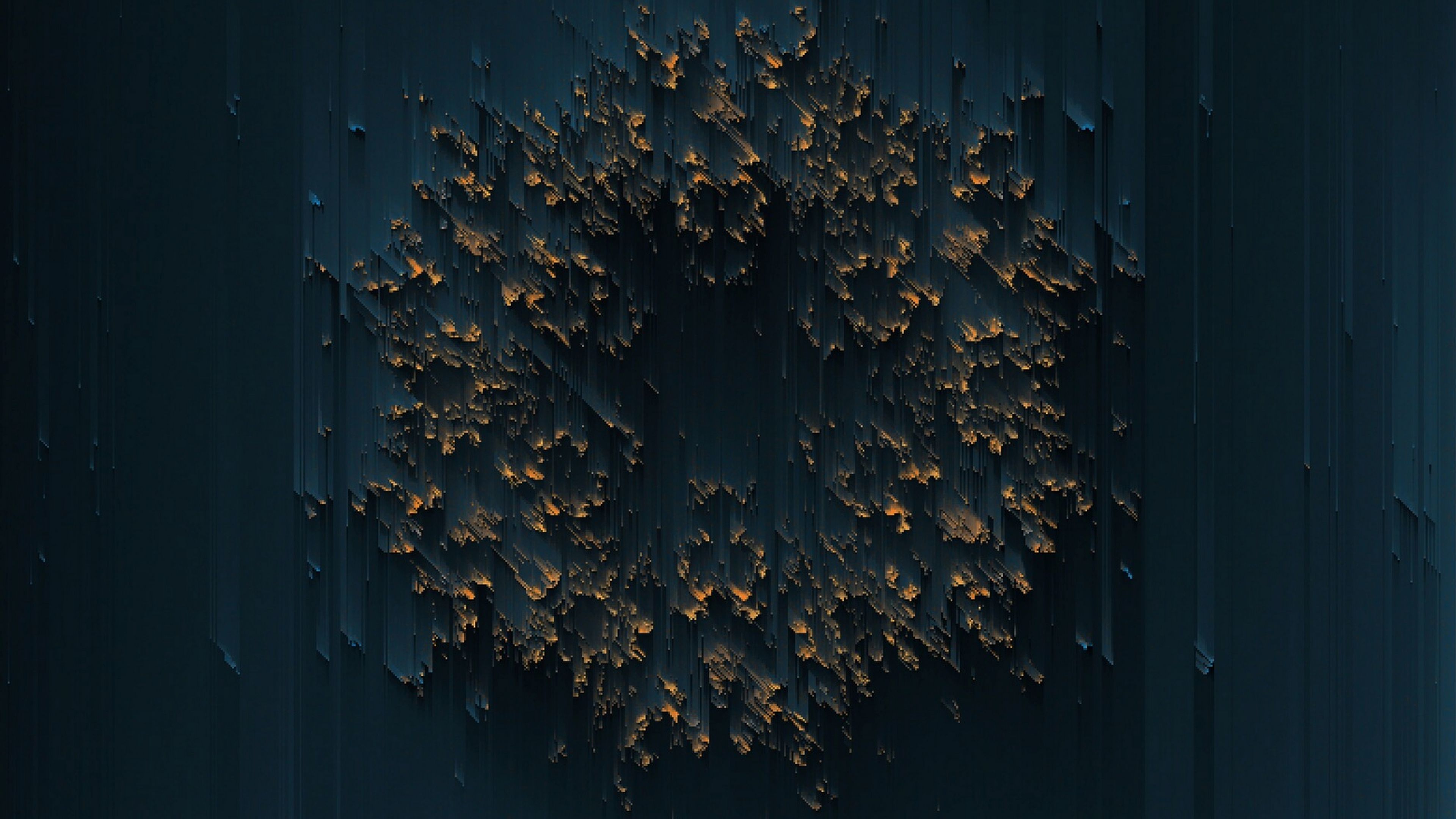 abstraction, glitch, ring, relief, 3d, 4k, HD Wallpaper