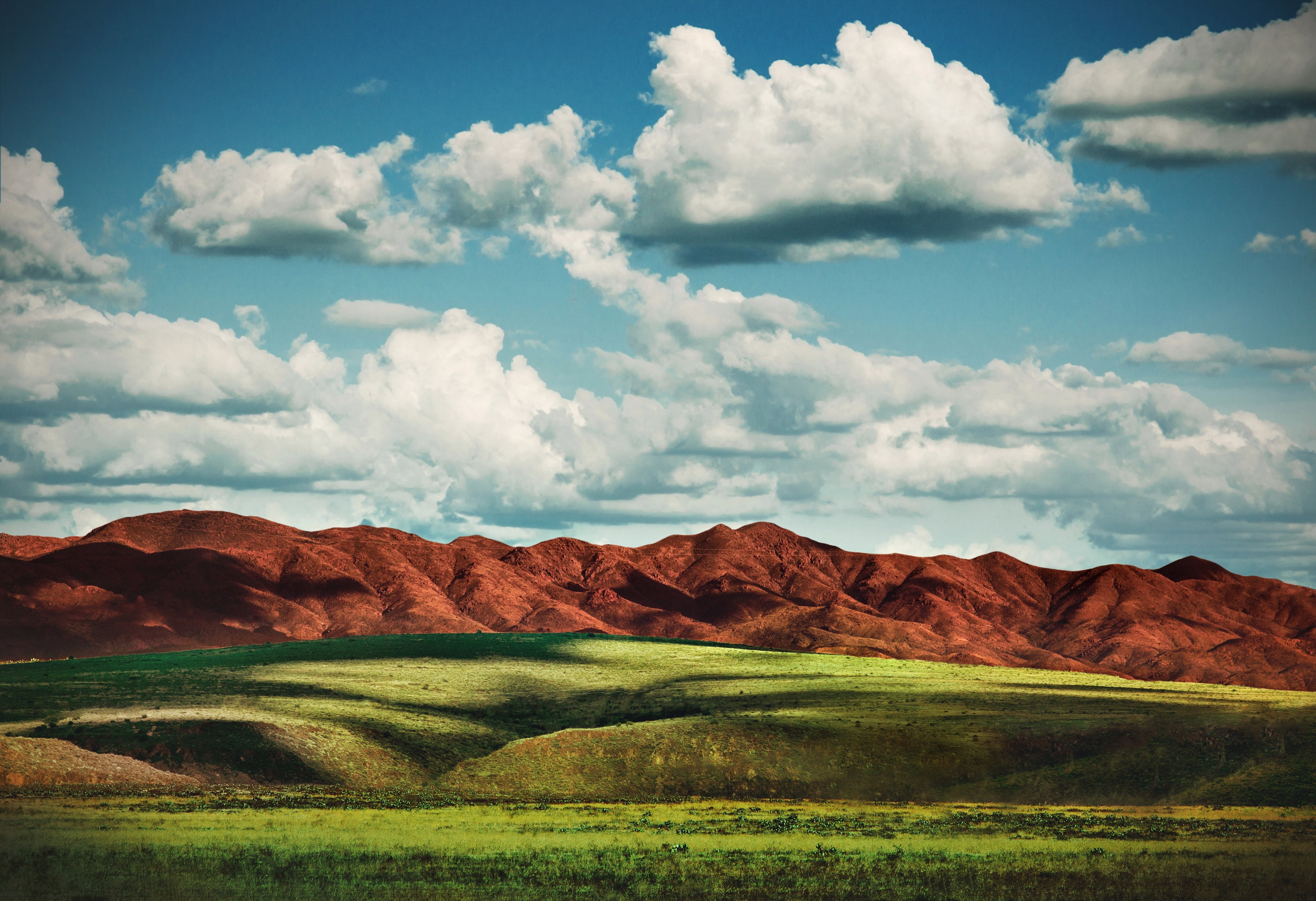 landscape, 4k, nature, clouds, mountains, hd, HD Wallpaper