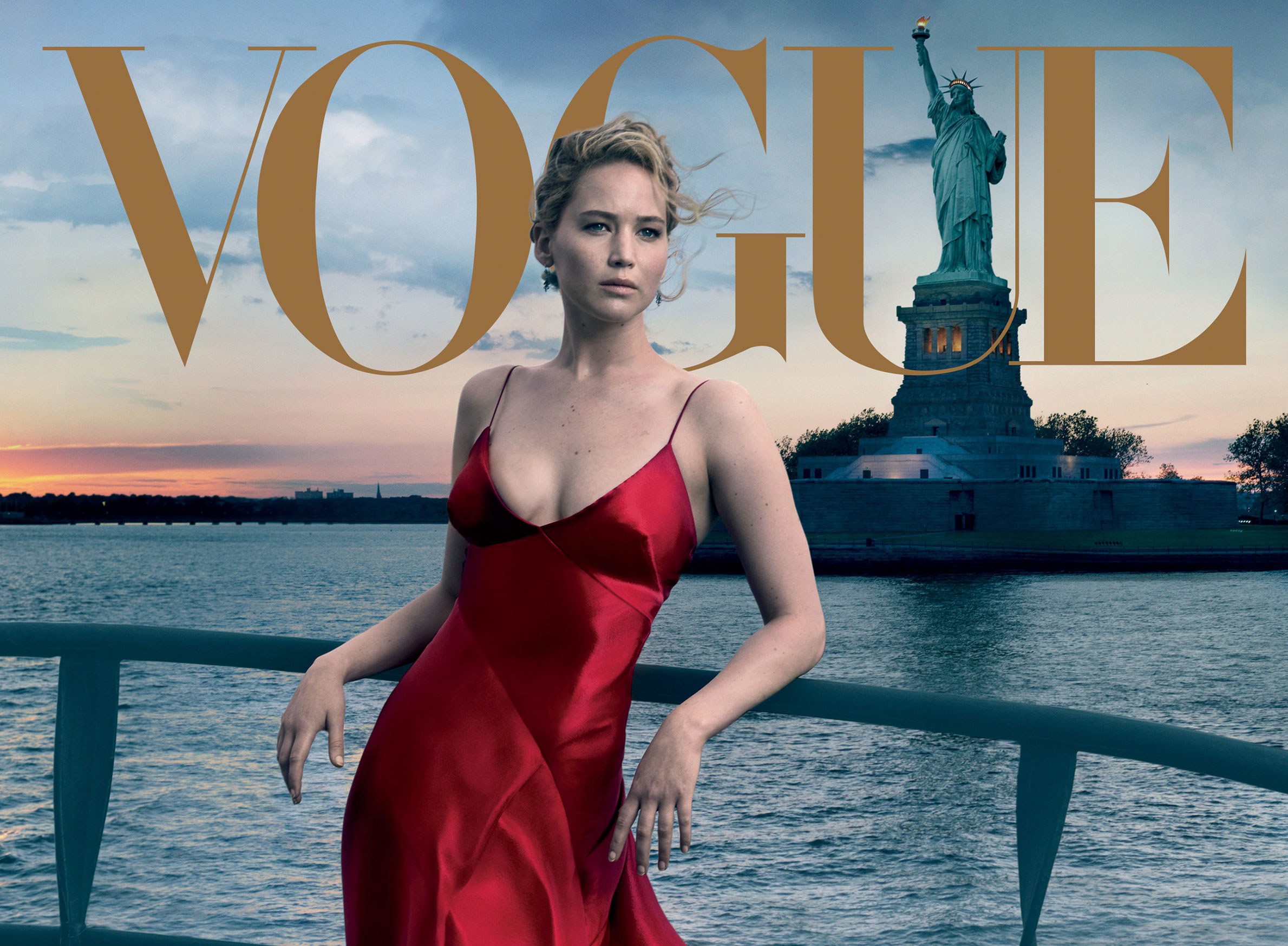 jennifer lawrence, celebrities, girls, hd, vogue, HD Wallpaper