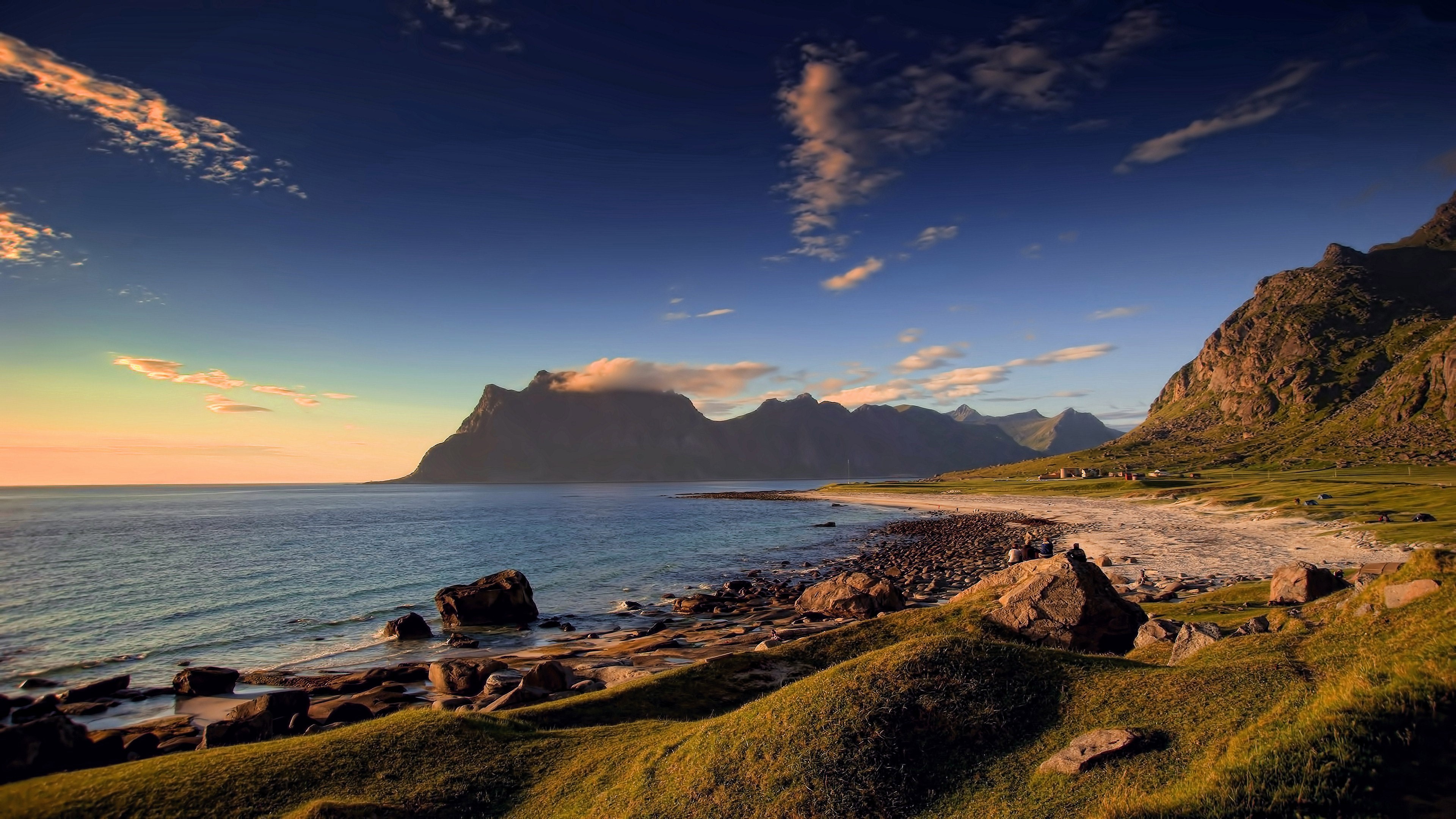 beach, nature, norway, world, mountains, sea, sky, hd, 4k, HD Wallpaper