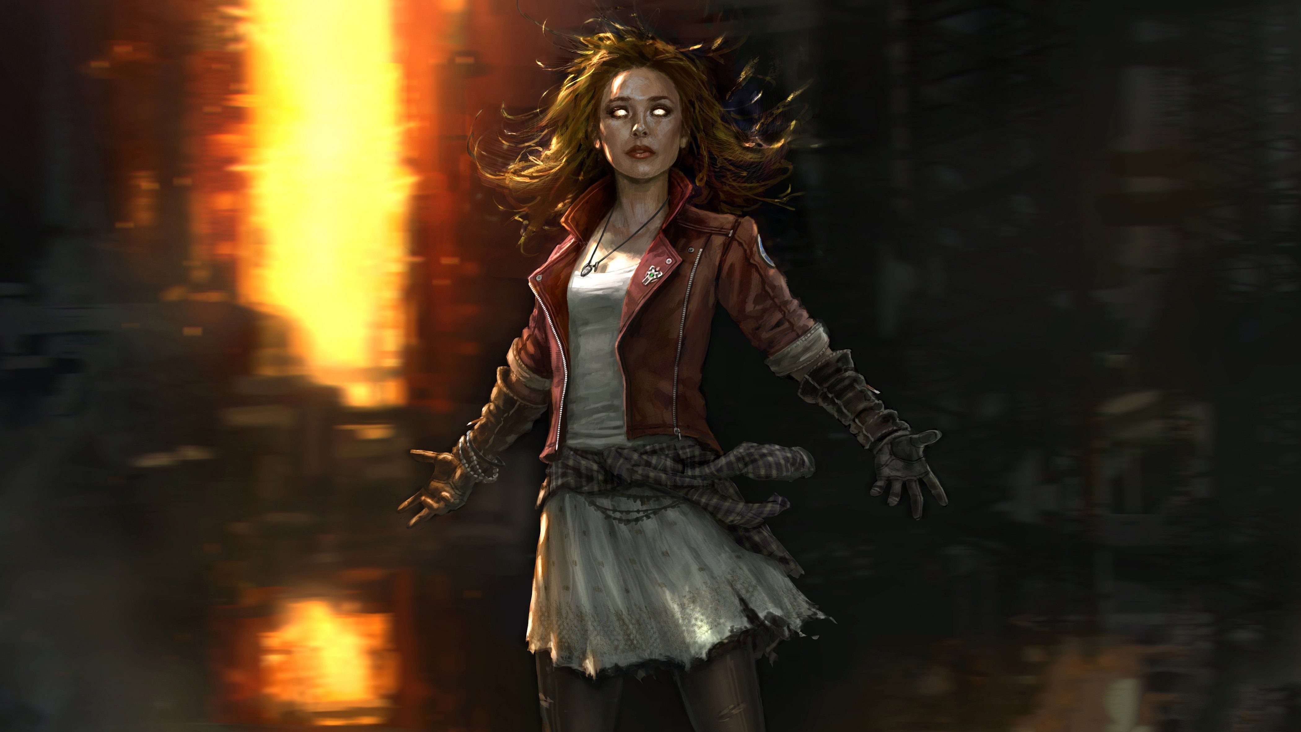 scarlet witch, super heroes, movies, 4k, hd, artwork, artist, digital art, HD Wallpaper