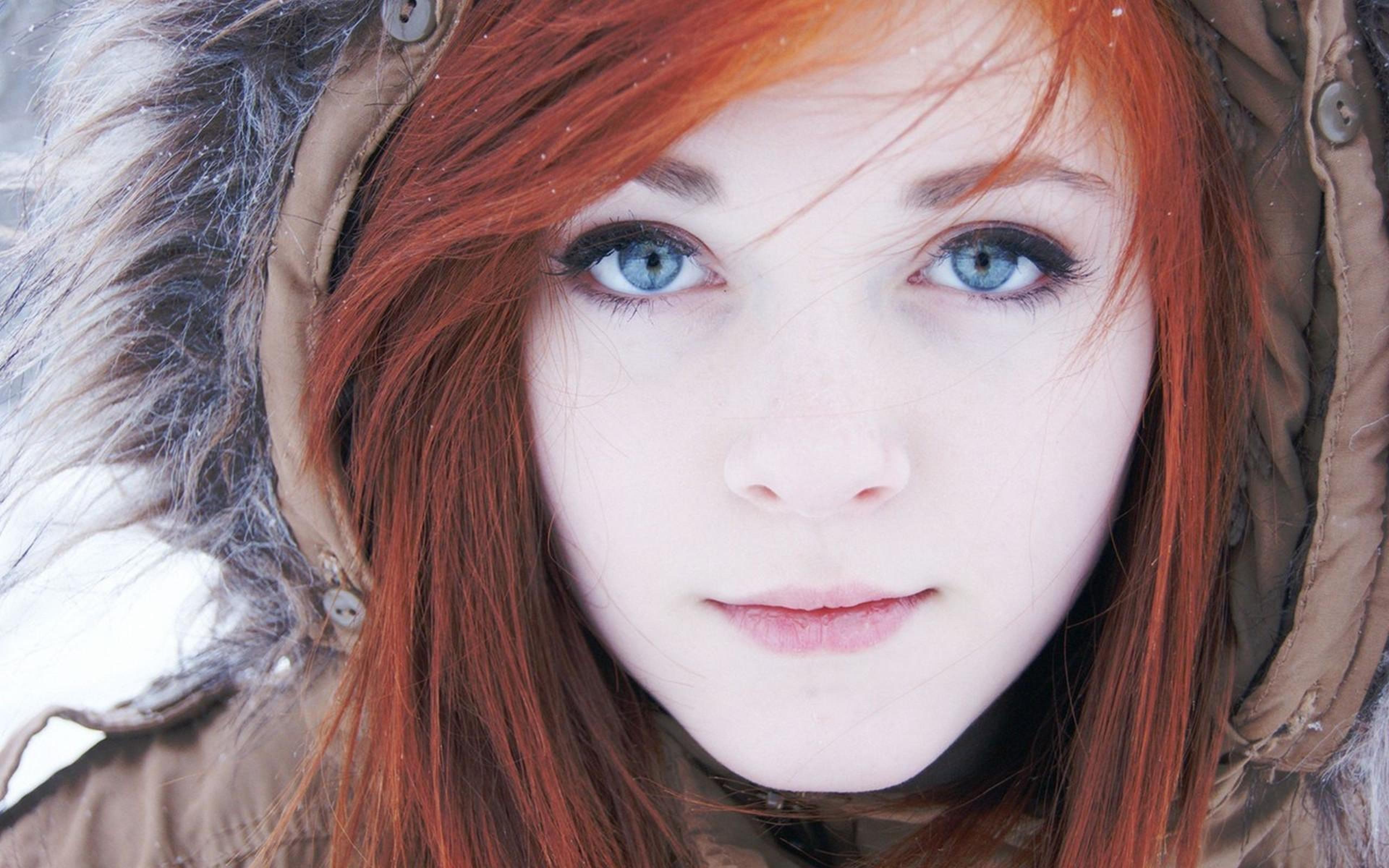 girls, model, hd, red head, 4k, hd, eyes, HD Wallpaper