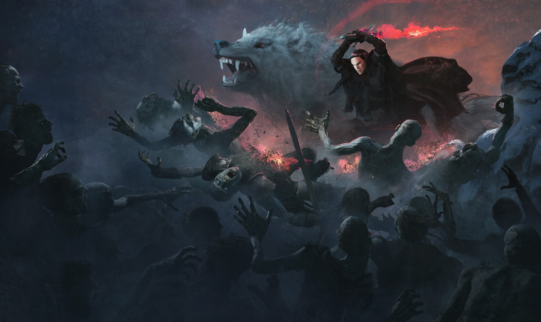 game of thrones, tv shows, hd, artwork, wolf, artist, digital art, hd, HD Wallpaper