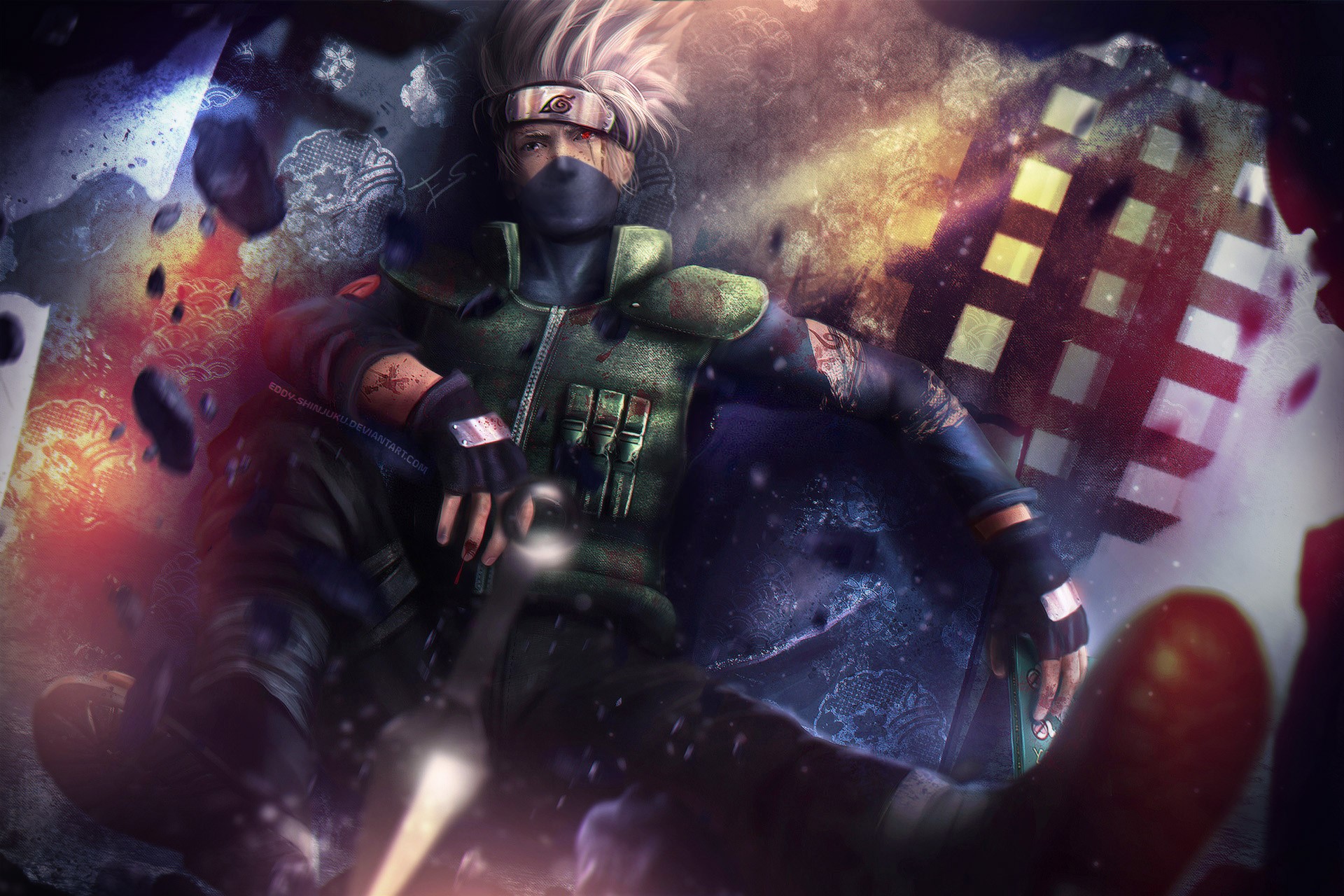 kakashi hatake, artist, artwork, digital art, hd, naruto, anime, HD Wallpaper