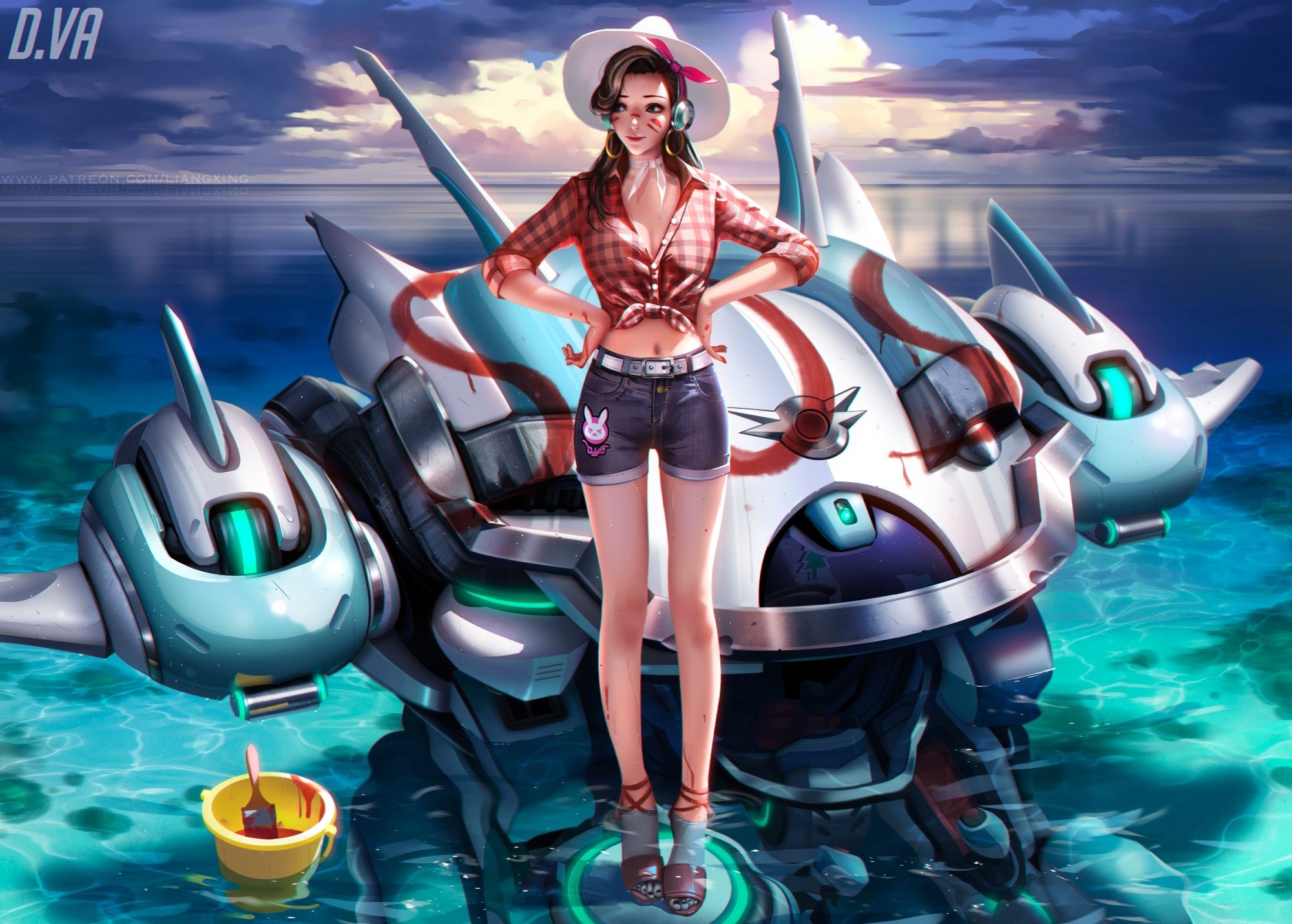 dva overwatch, overwatch, games, artwork, hd, HD Wallpaper