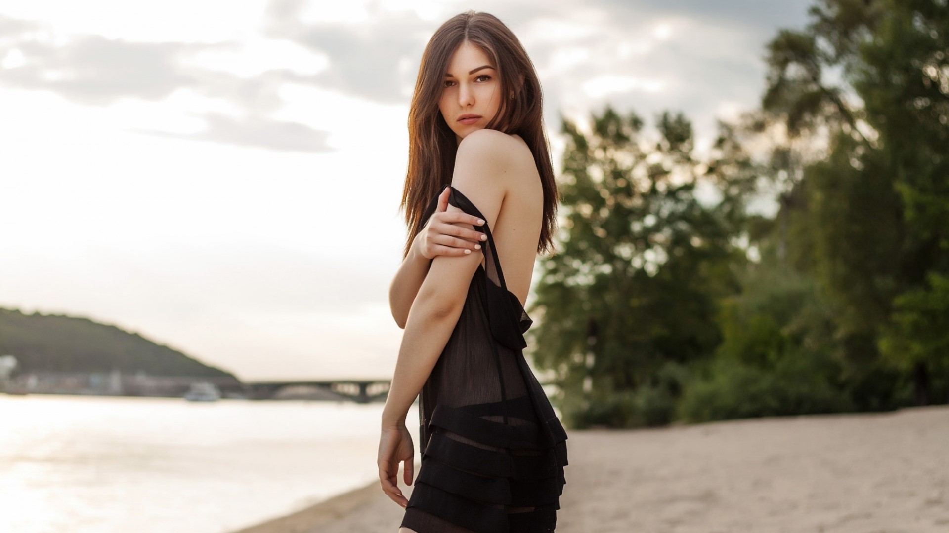 girls, beach, hd, HD Wallpaper