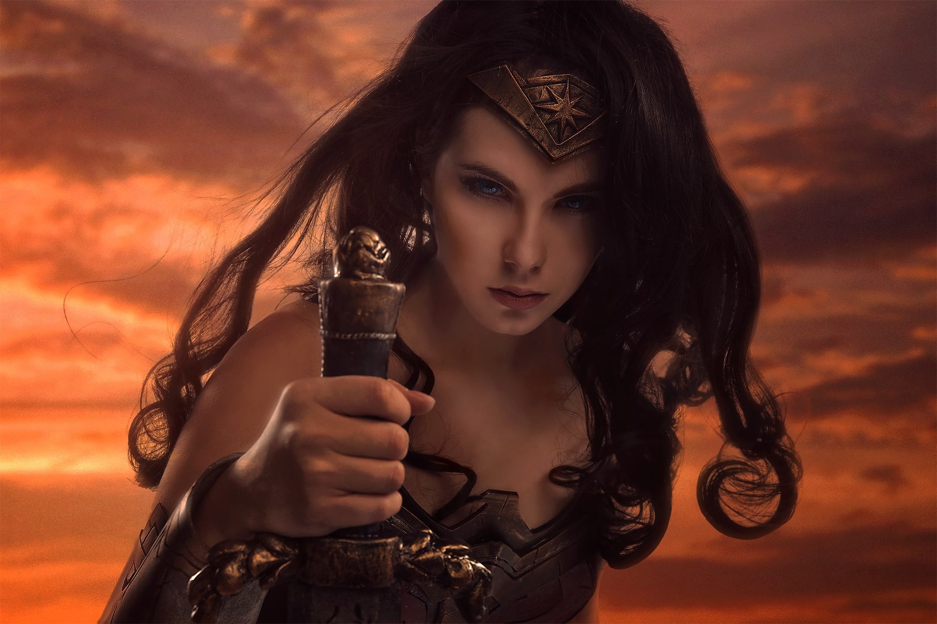 wonder woman, cosplay, superheroes, hd, girls, HD Wallpaper