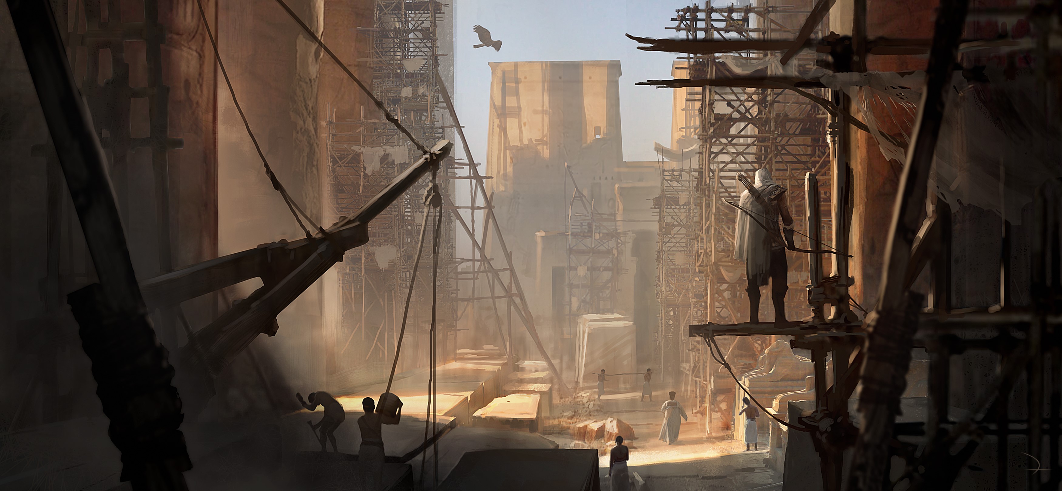 assassins creed origins, assassins creed, games, xbox games, ps games, pc games, hd, 4k, concept art, artist, artwork, digital art, HD Wallpaper