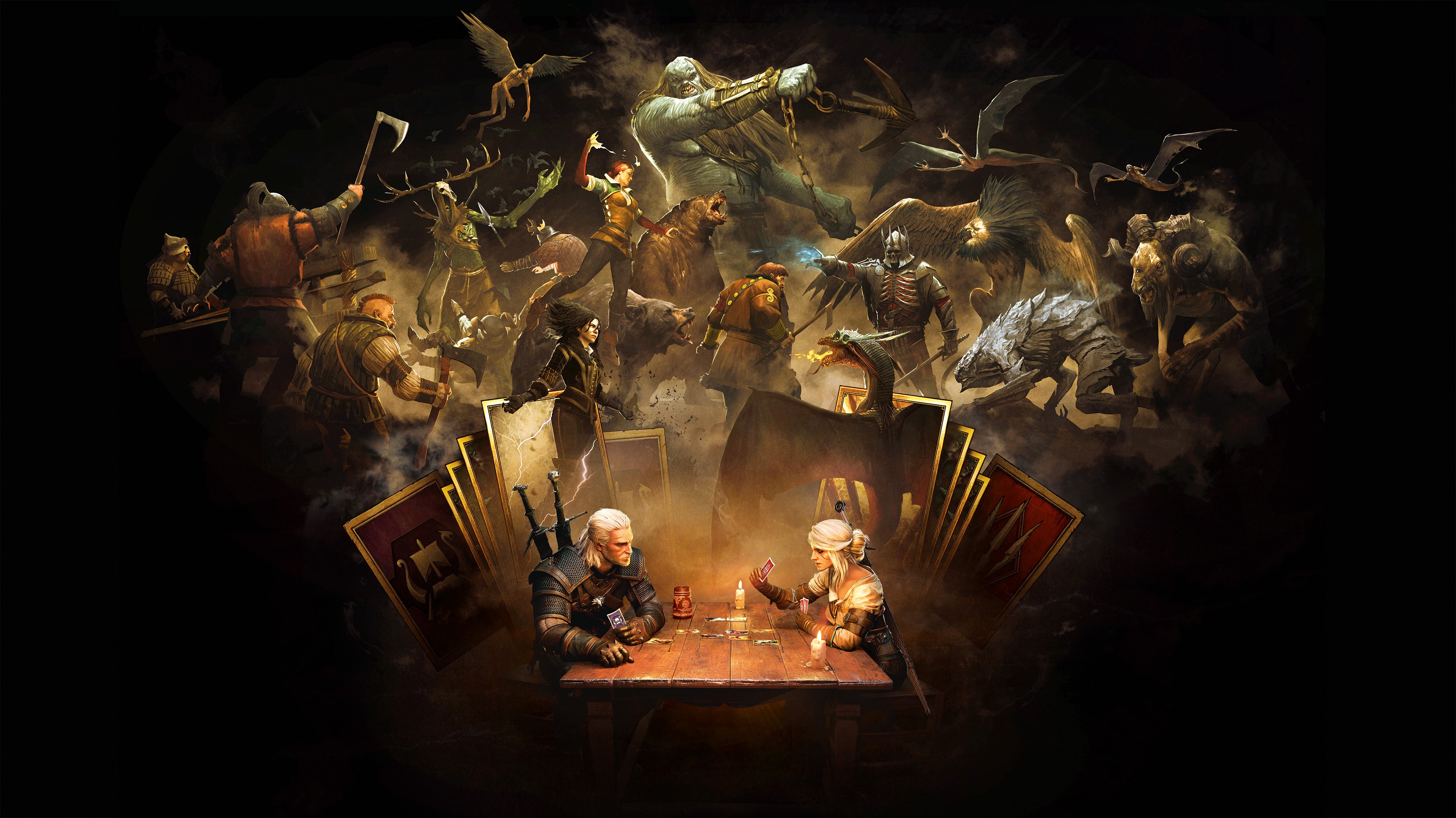 gwent the witcher card game, games, 2016 games, 4k, hd, HD Wallpaper