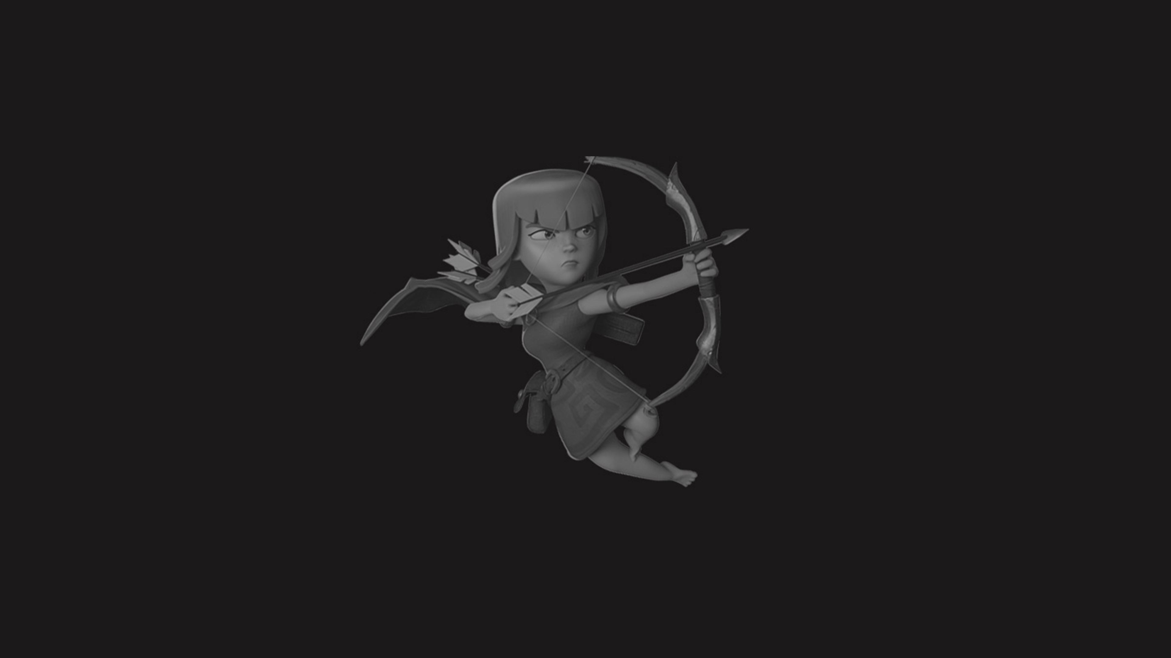 clash of clans, supercell, games, 2017 games, hd, 4k, black and white, monochrome, HD Wallpaper
