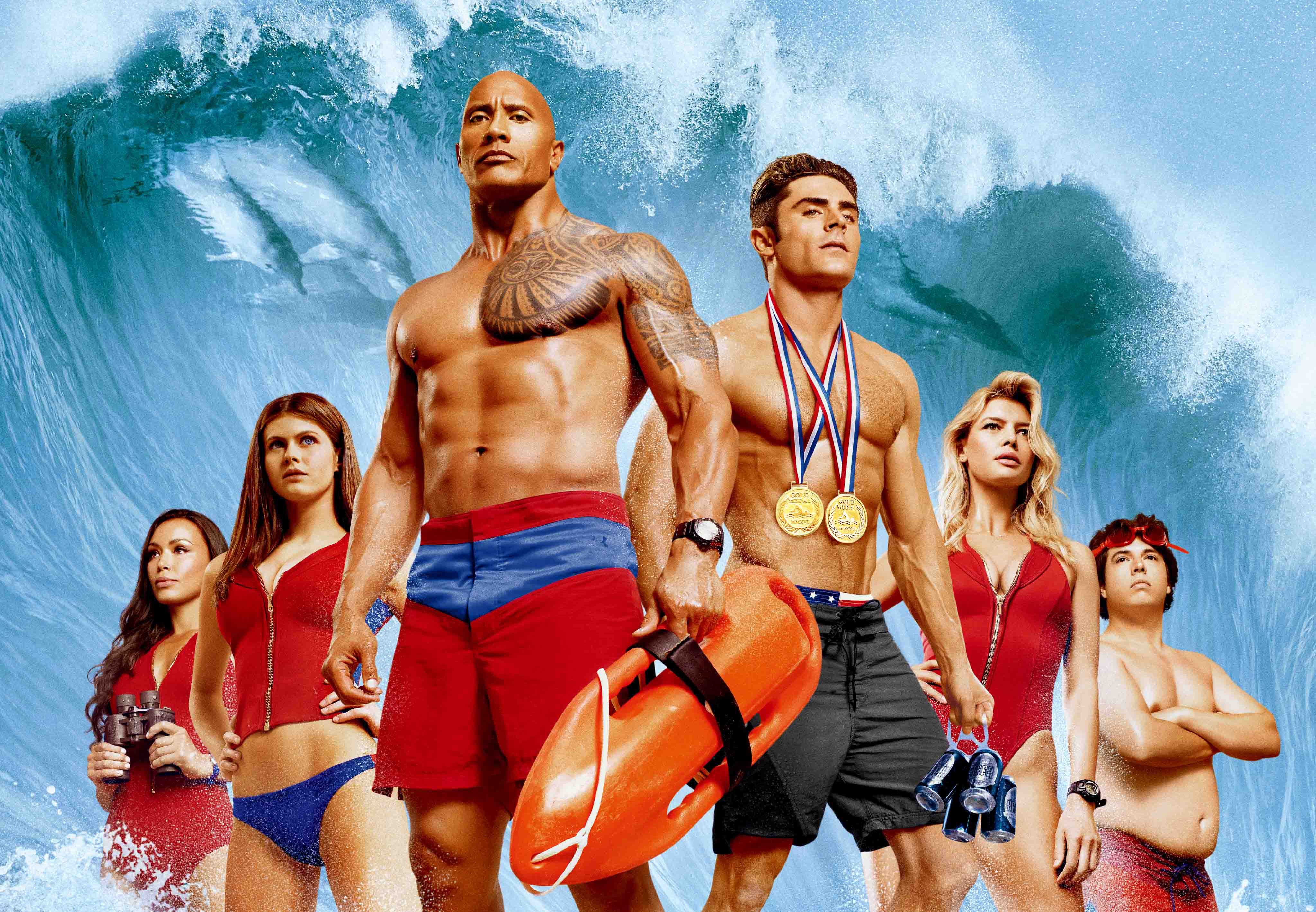 baywatch, dwayne johnson, 2017 movies, movies, 4k, hd, HD Wallpaper
