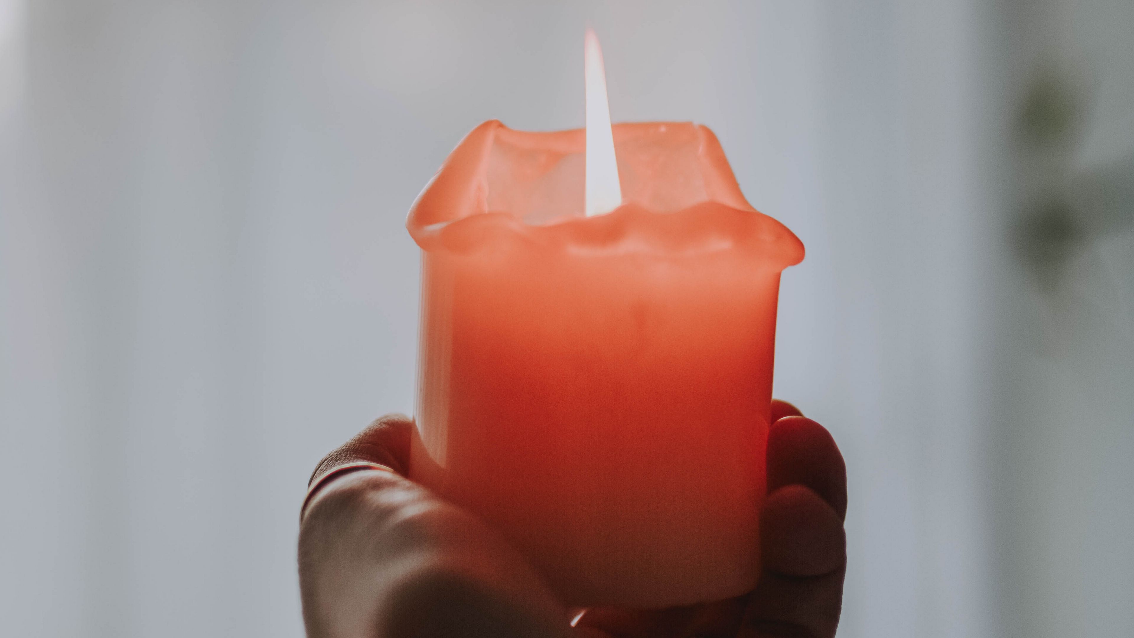 candle, fire, hand, 4k, HD Wallpaper