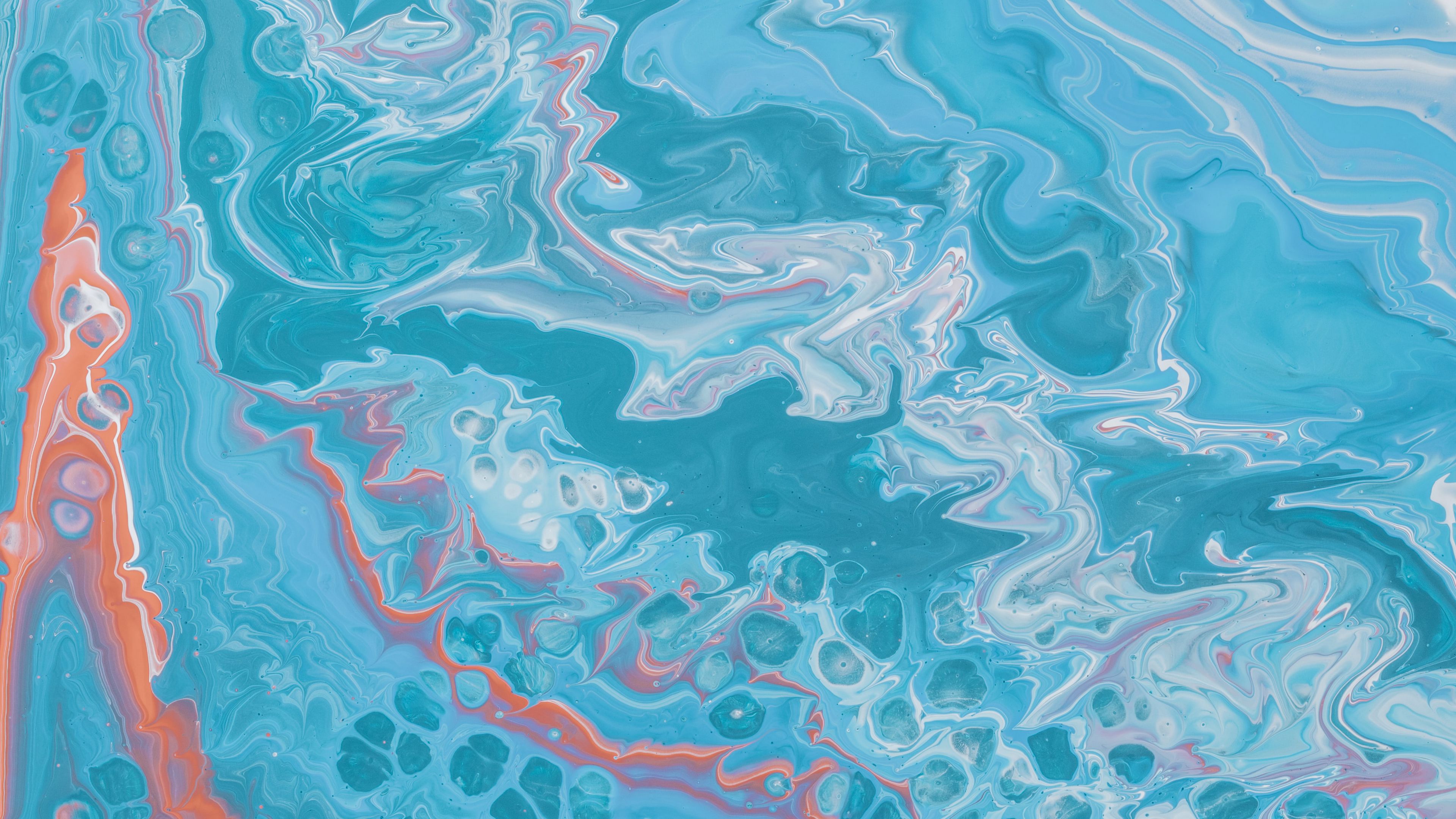 stains, waves, spots, abstraction, paint, 4k, HD Wallpaper