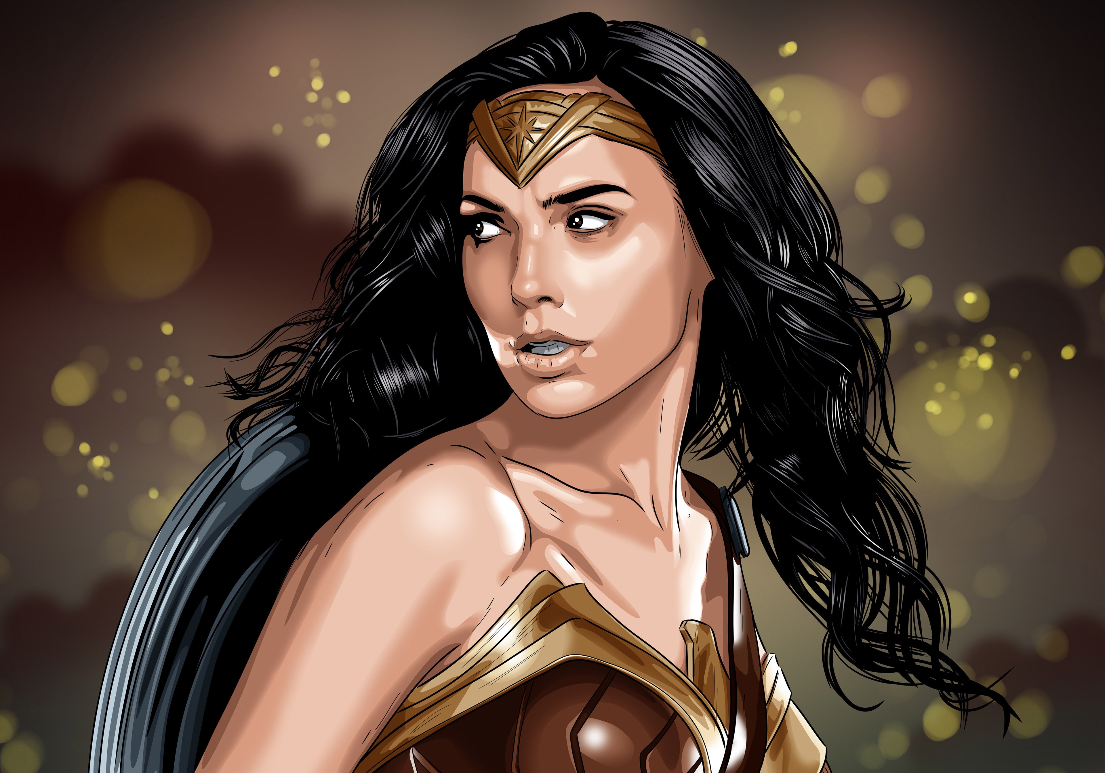 wonder woman, artwork, 4k, hd, artist, digital art, HD Wallpaper