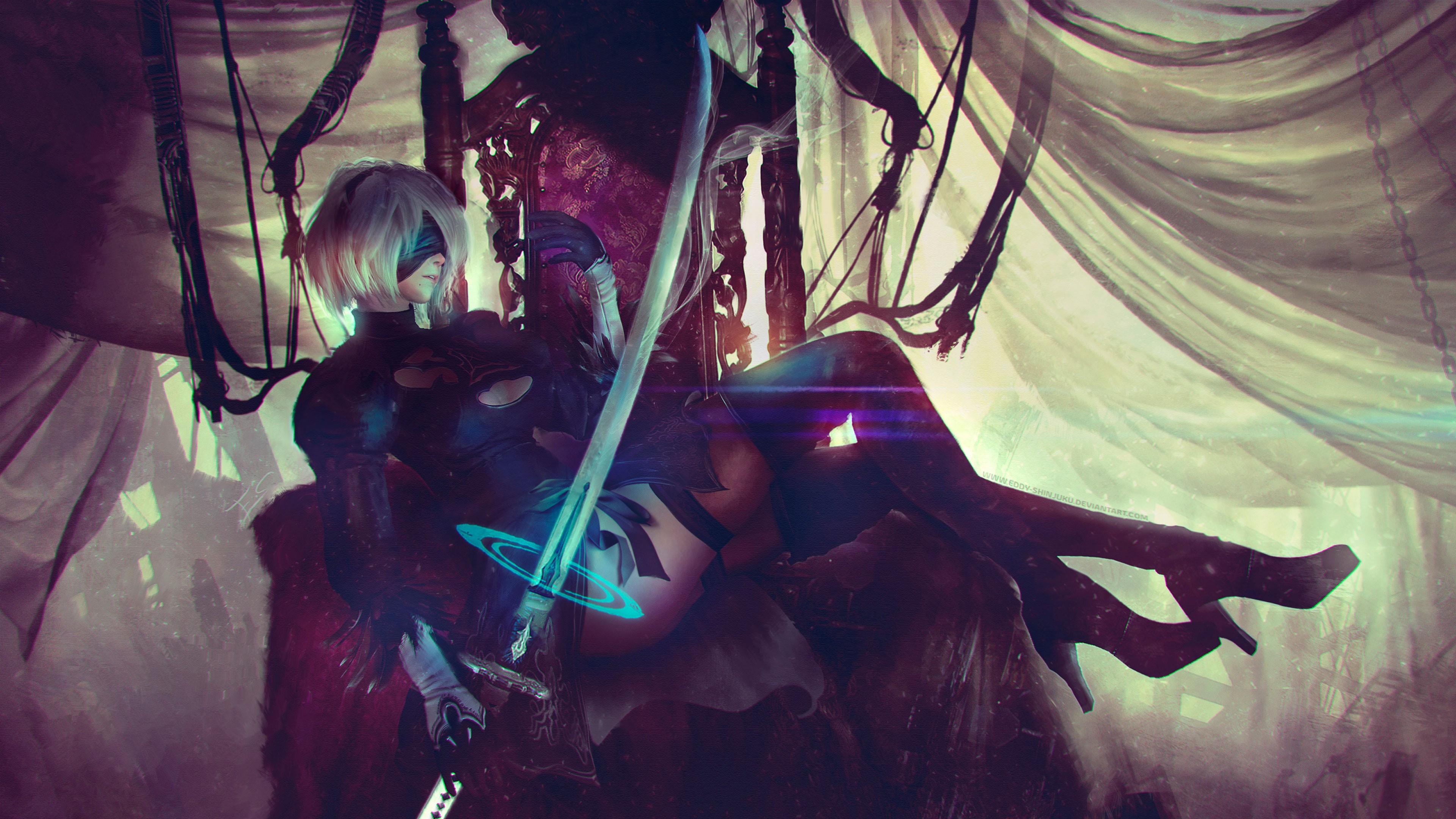 nier automata, 2017 games, games, artwork, hd, HD Wallpaper