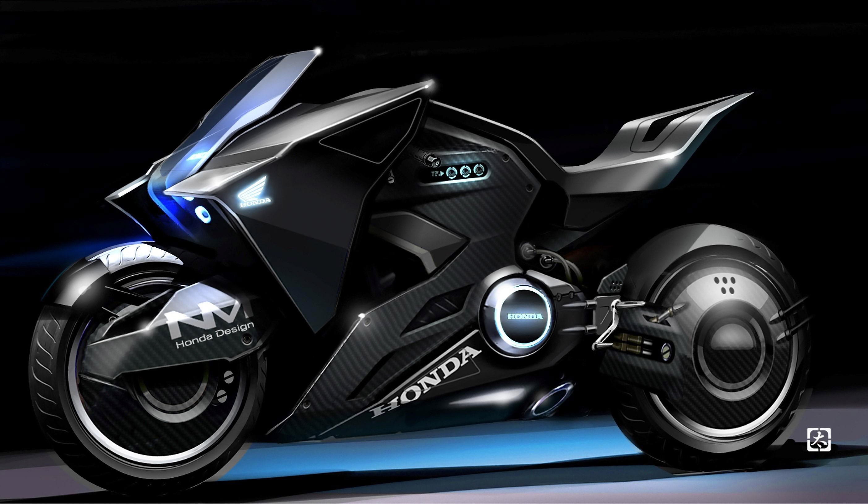 ghost in the shell, honda, bikes, concept bikes, HD Wallpaper