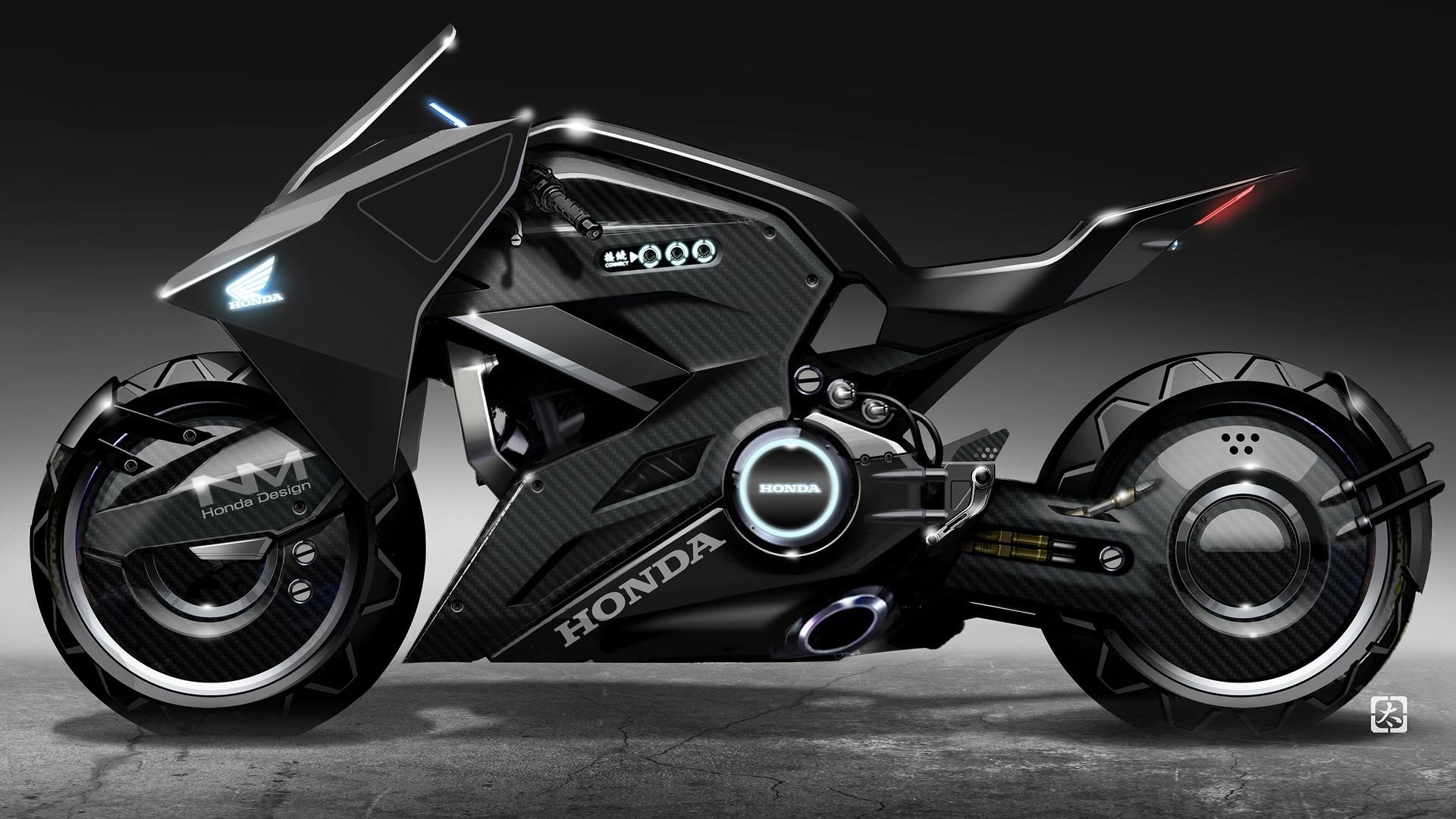 ghost in the shell, honda, bikes, concept bikes, HD Wallpaper