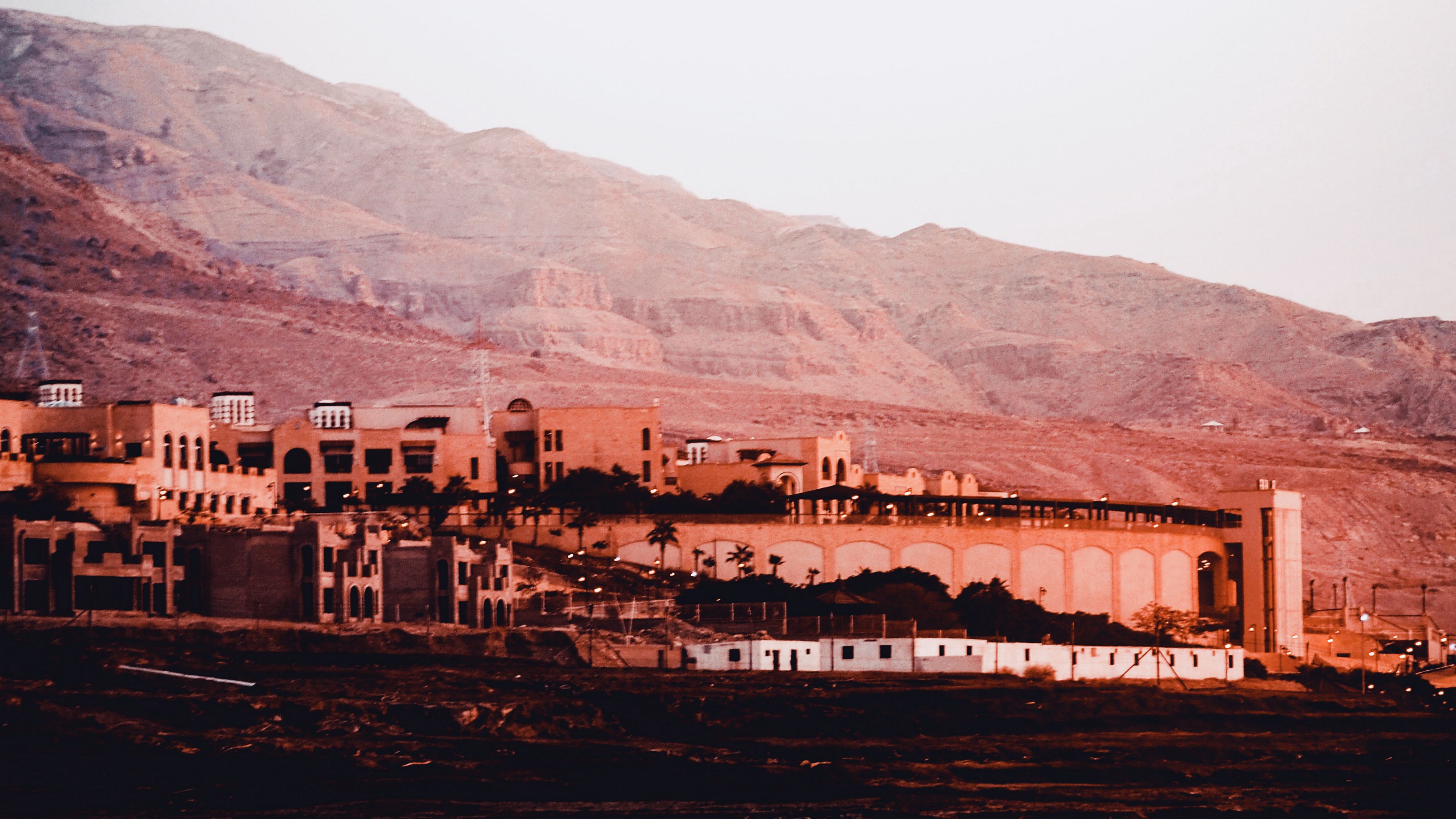 coast, mountains, buildings, architecture, 4k, HD Wallpaper