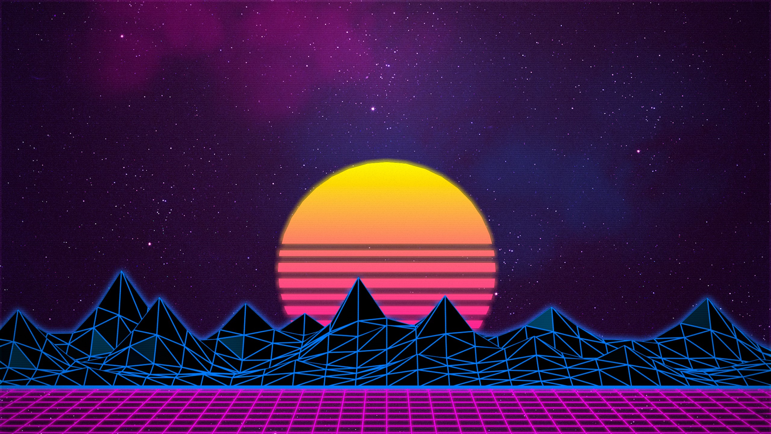 retrowave, artist, digital art, HD Wallpaper
