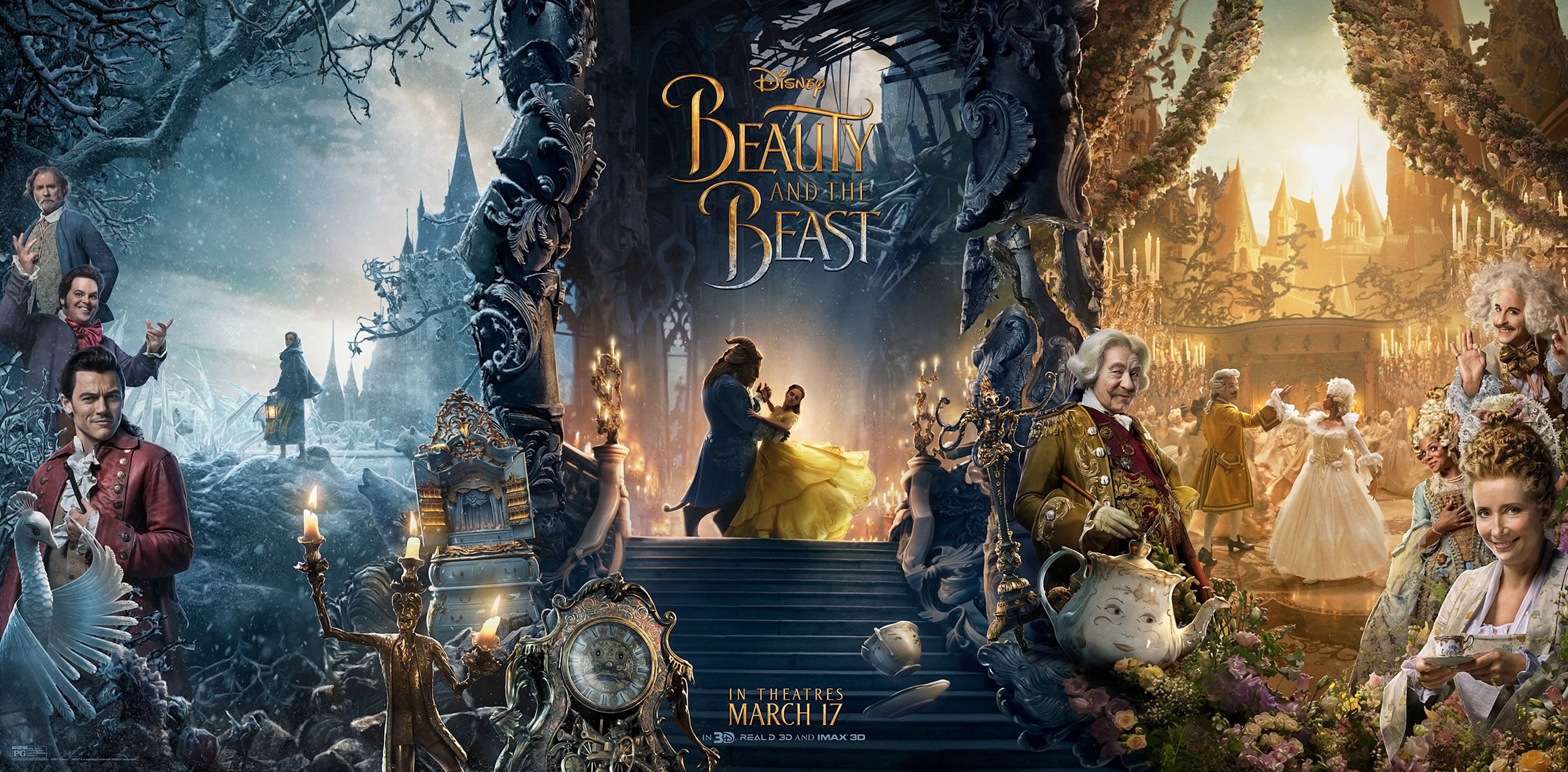 beauty and the beast, 2017 movies, movies, 4k, HD Wallpaper