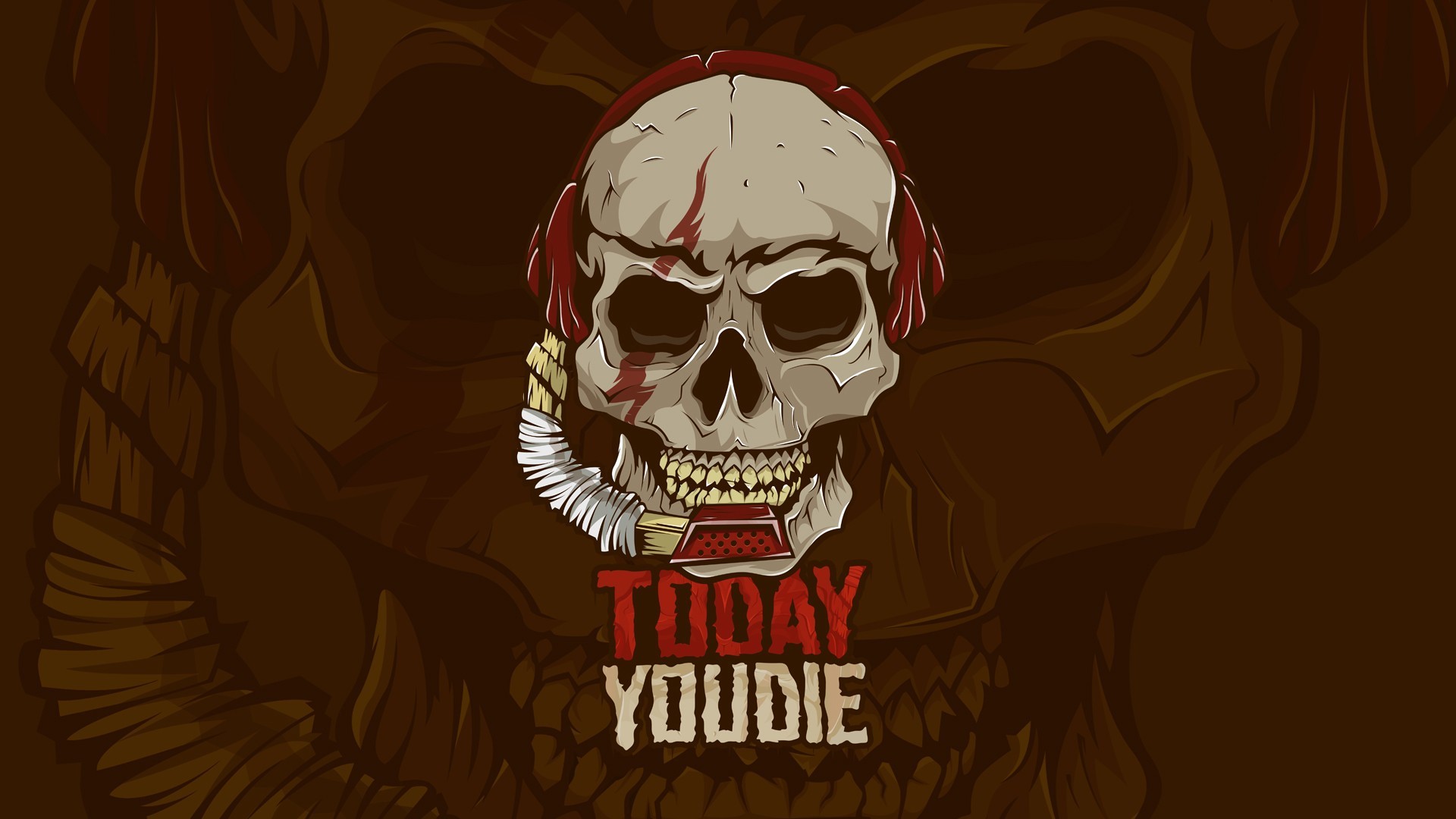 skull, typography, hd, artwork, HD Wallpaper