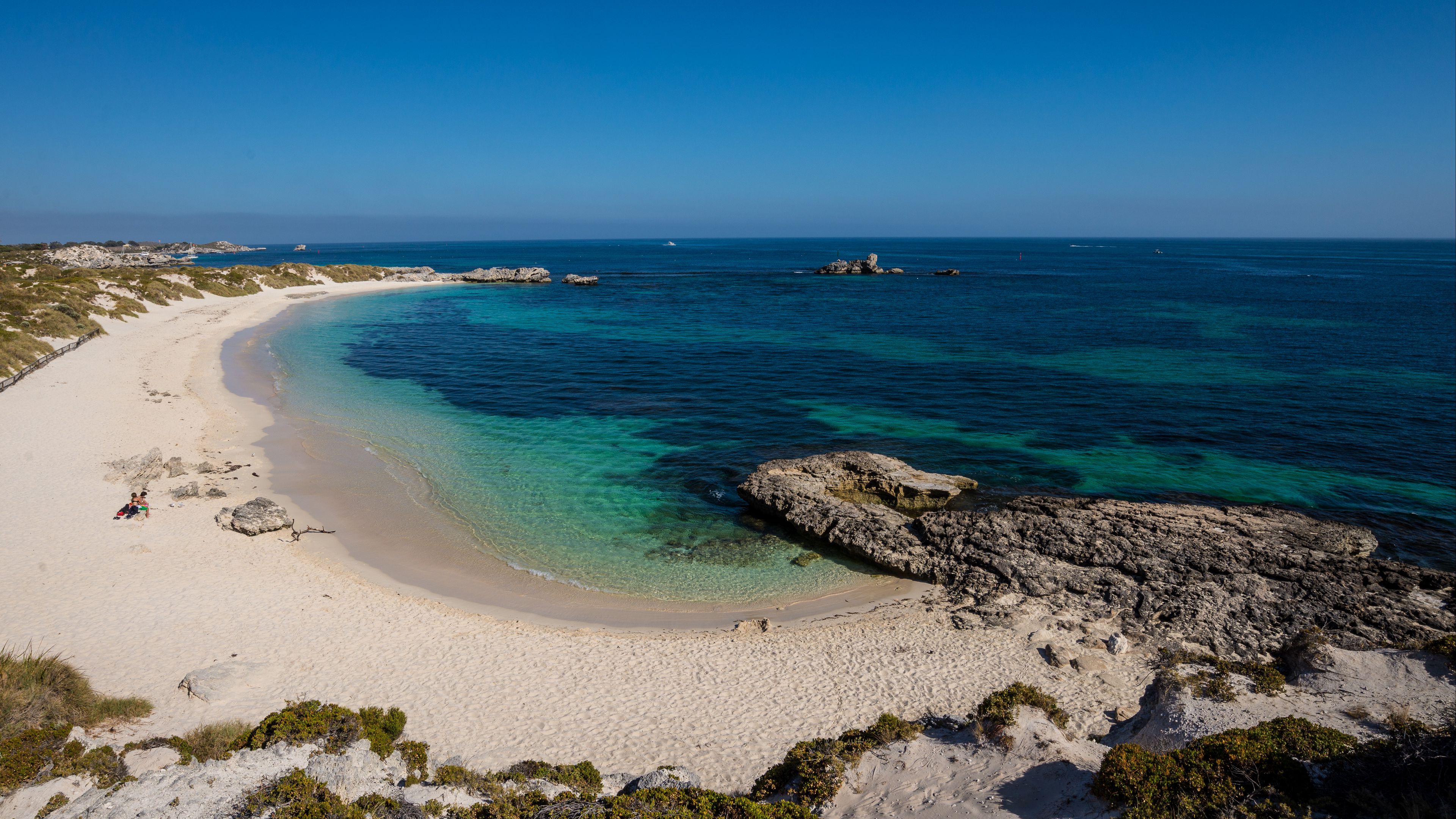 beach, sea, bay, water, sand, 4k, HD Wallpaper
