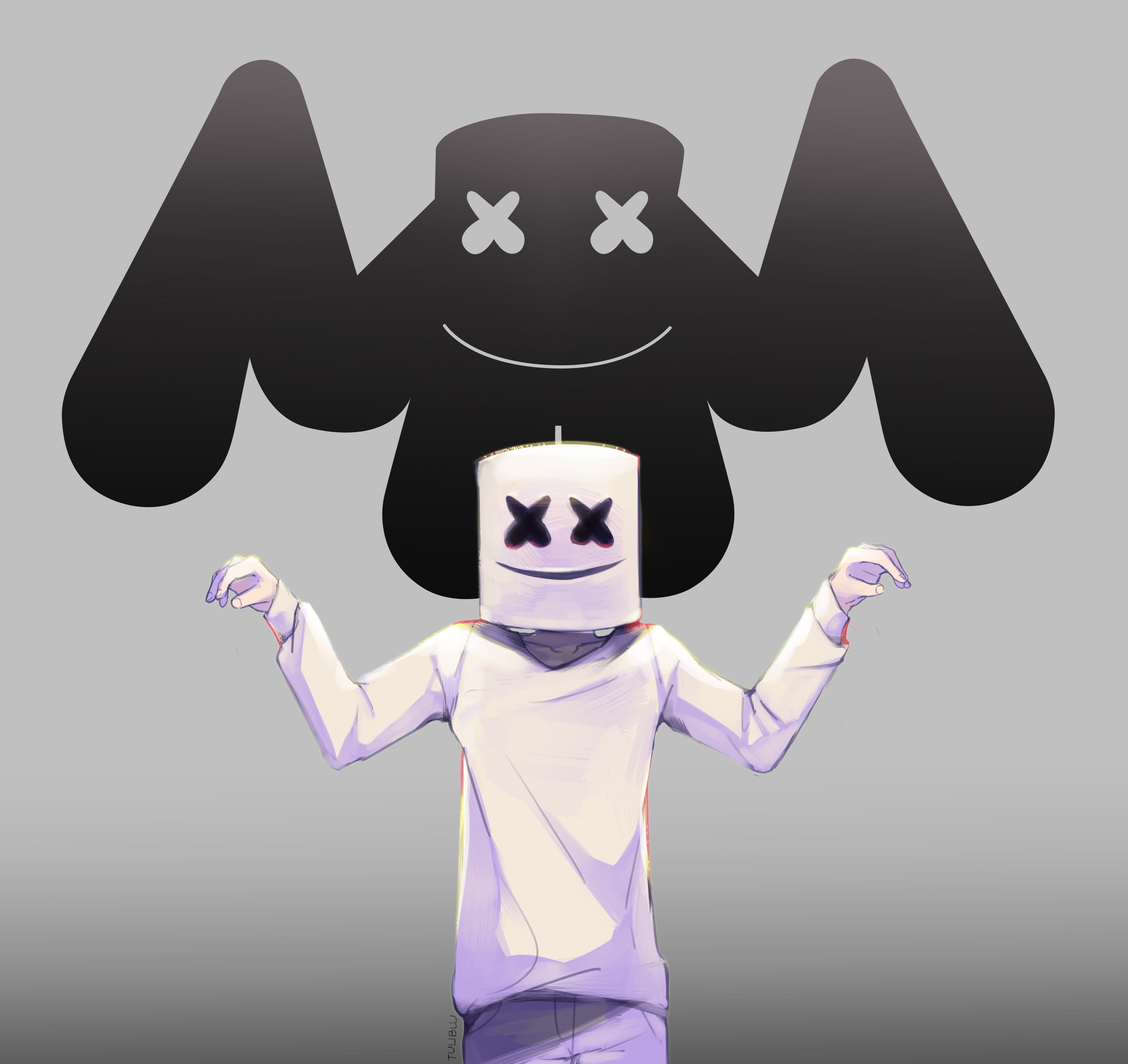marshmello, music, dj, artwork, artist, HD Wallpaper