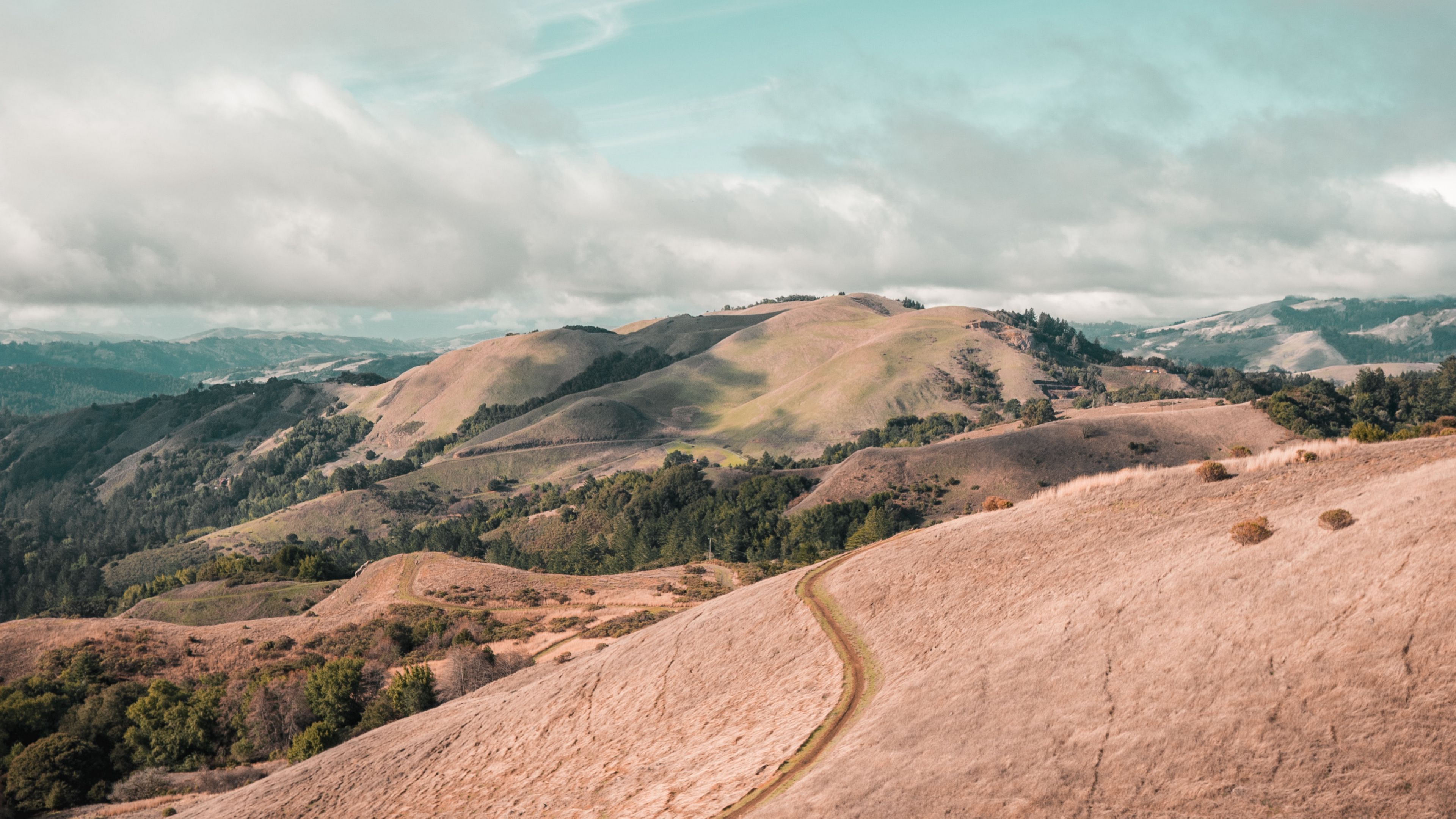 hills, road, landscape, aerial view, 4k, HD Wallpaper