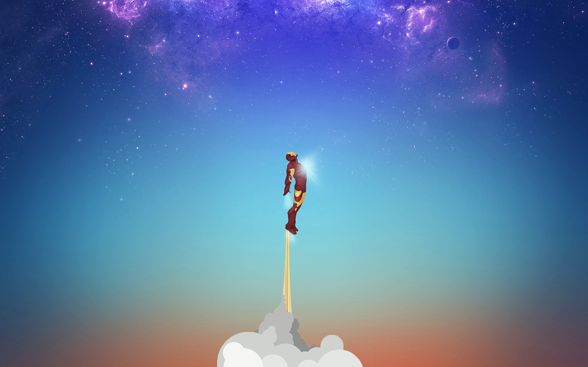 iron man, artwork, minimalism, HD Wallpaper