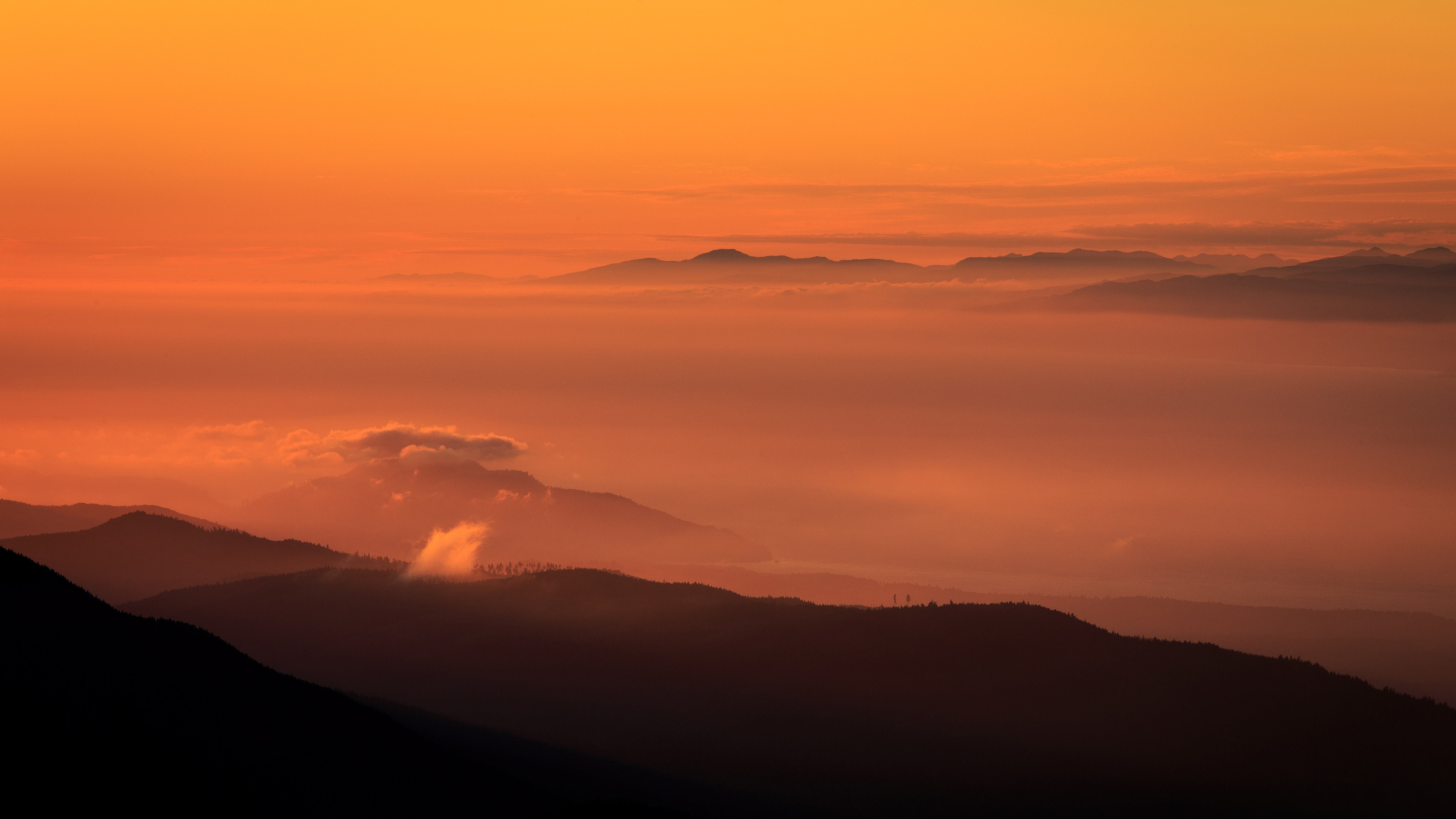 mountains, nature, clouds, 4k, hd, HD Wallpaper