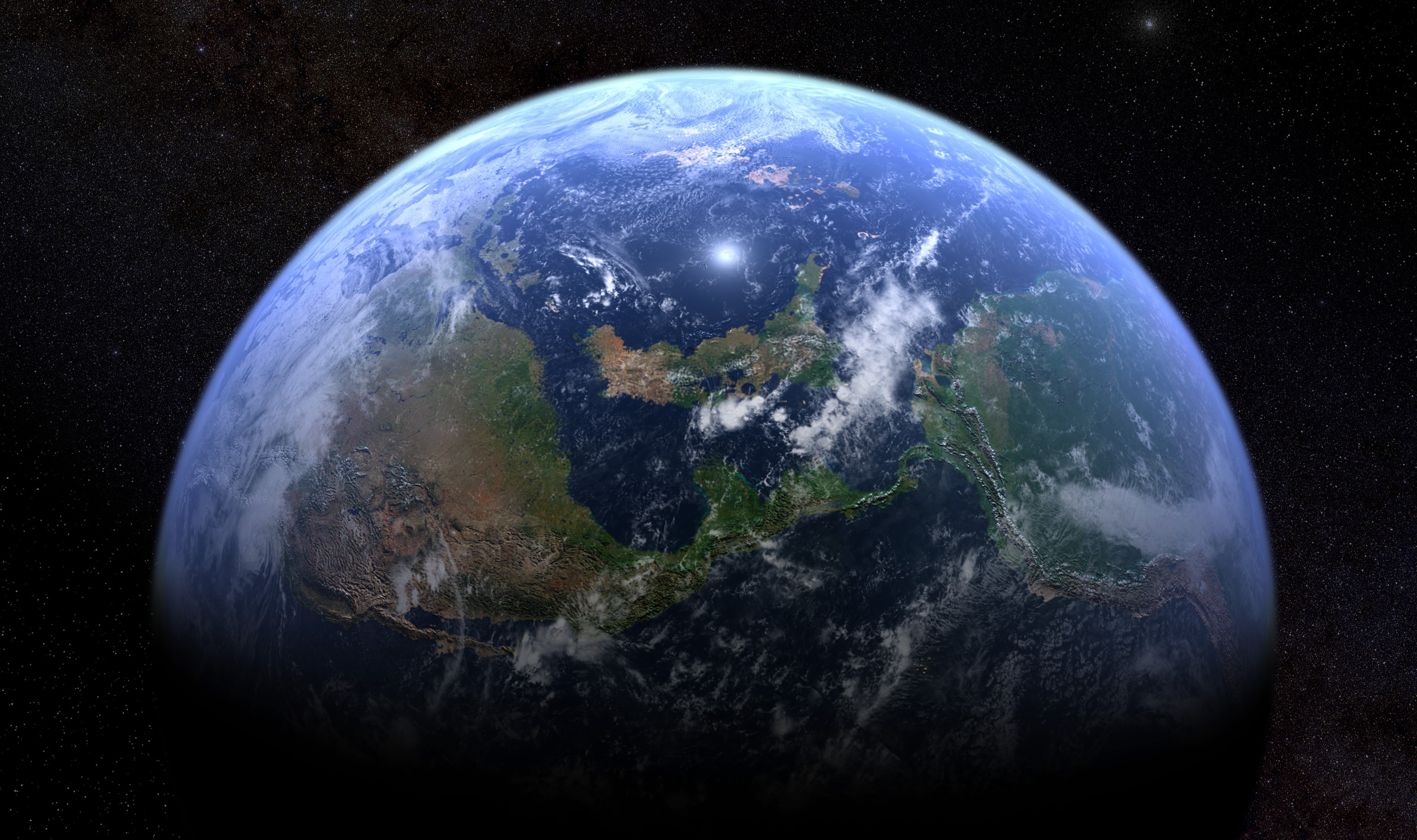 earth, space, digital universe, planets, HD Wallpaper