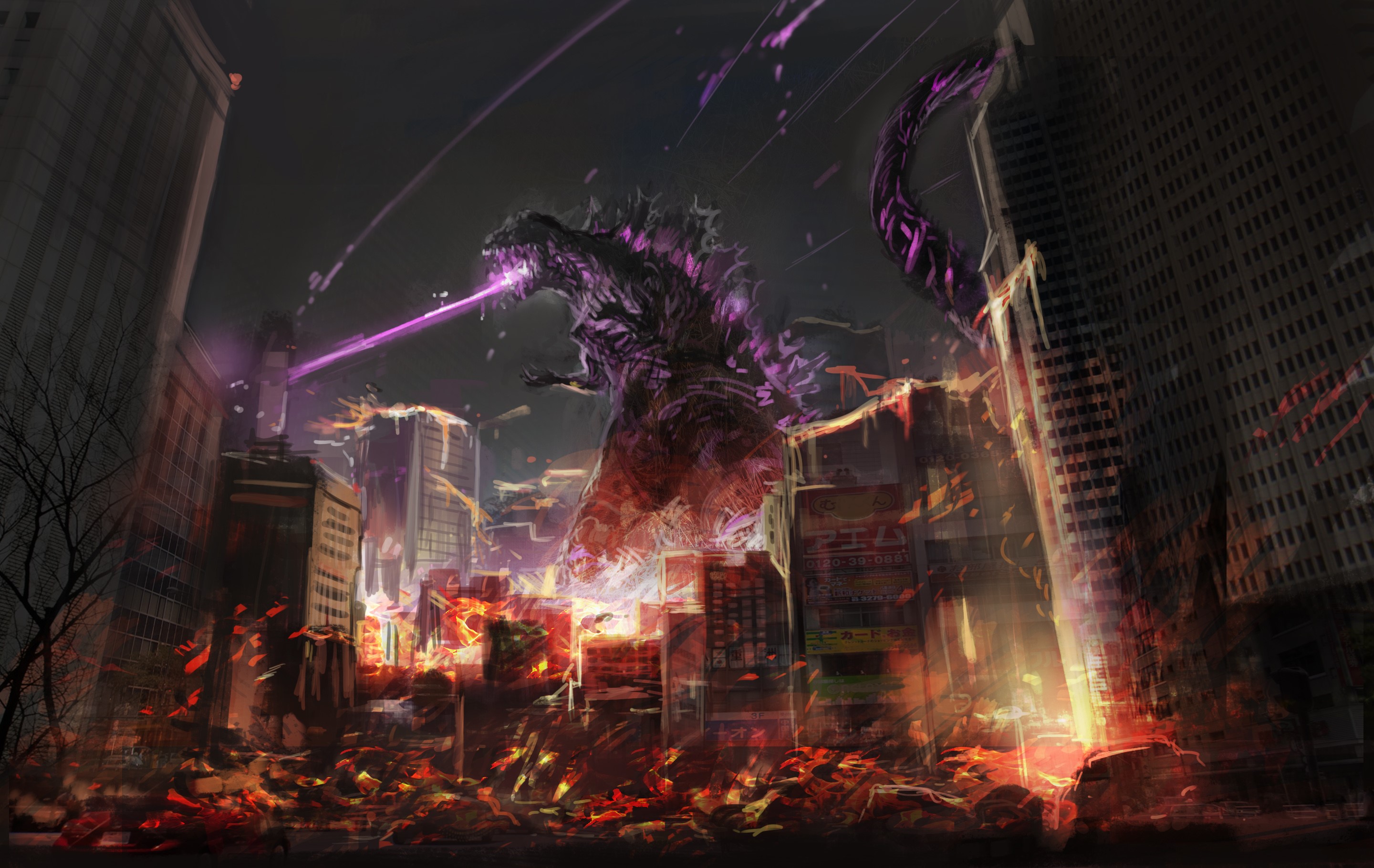 godzilla, movies, artwork, artist, HD Wallpaper